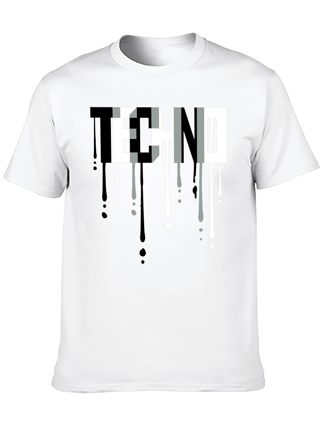 Techno Drip Graphic Tee - Modern Streetwear