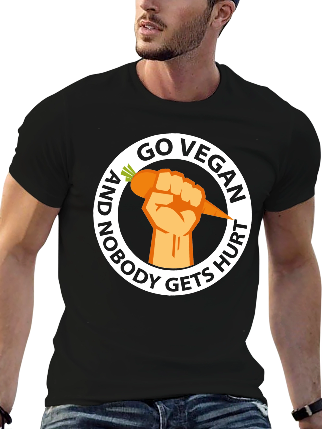 Go Vegan Nobody Gets Hurt Graphic Tee