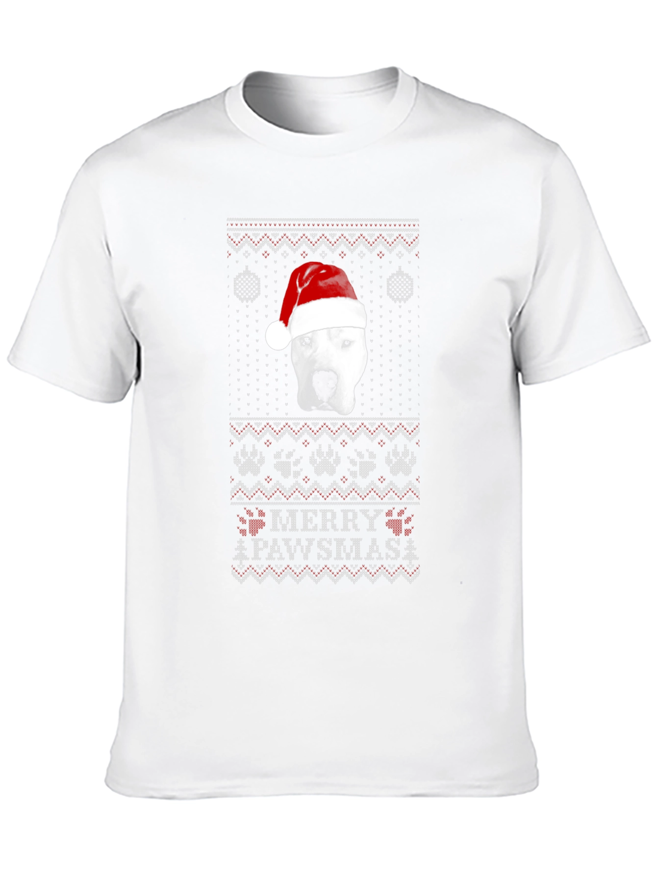 Merry Pawsmas Dog Christmas Sweater T-Shirt