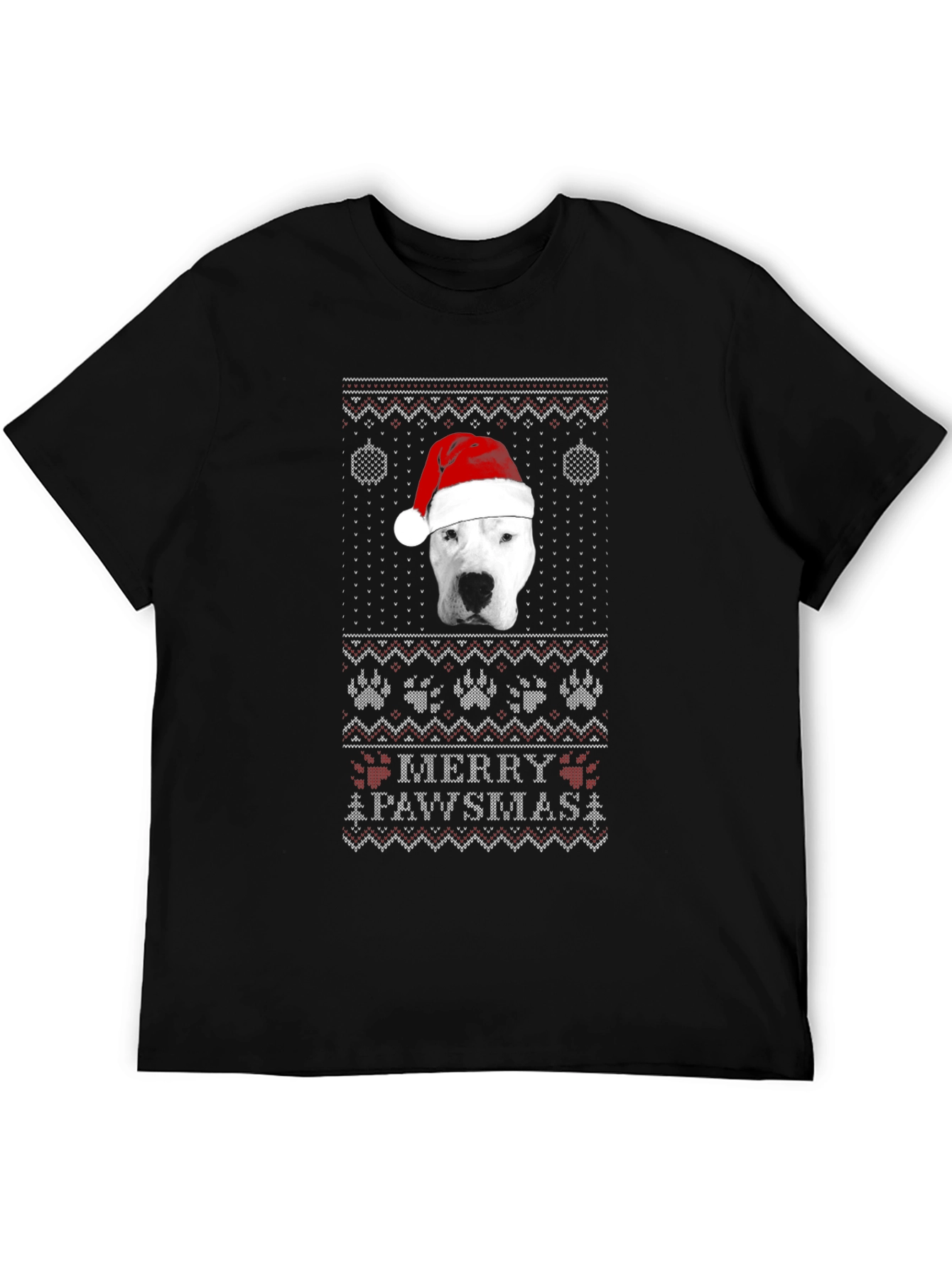 Merry Pawsmas Dog Christmas Sweater T-Shirt