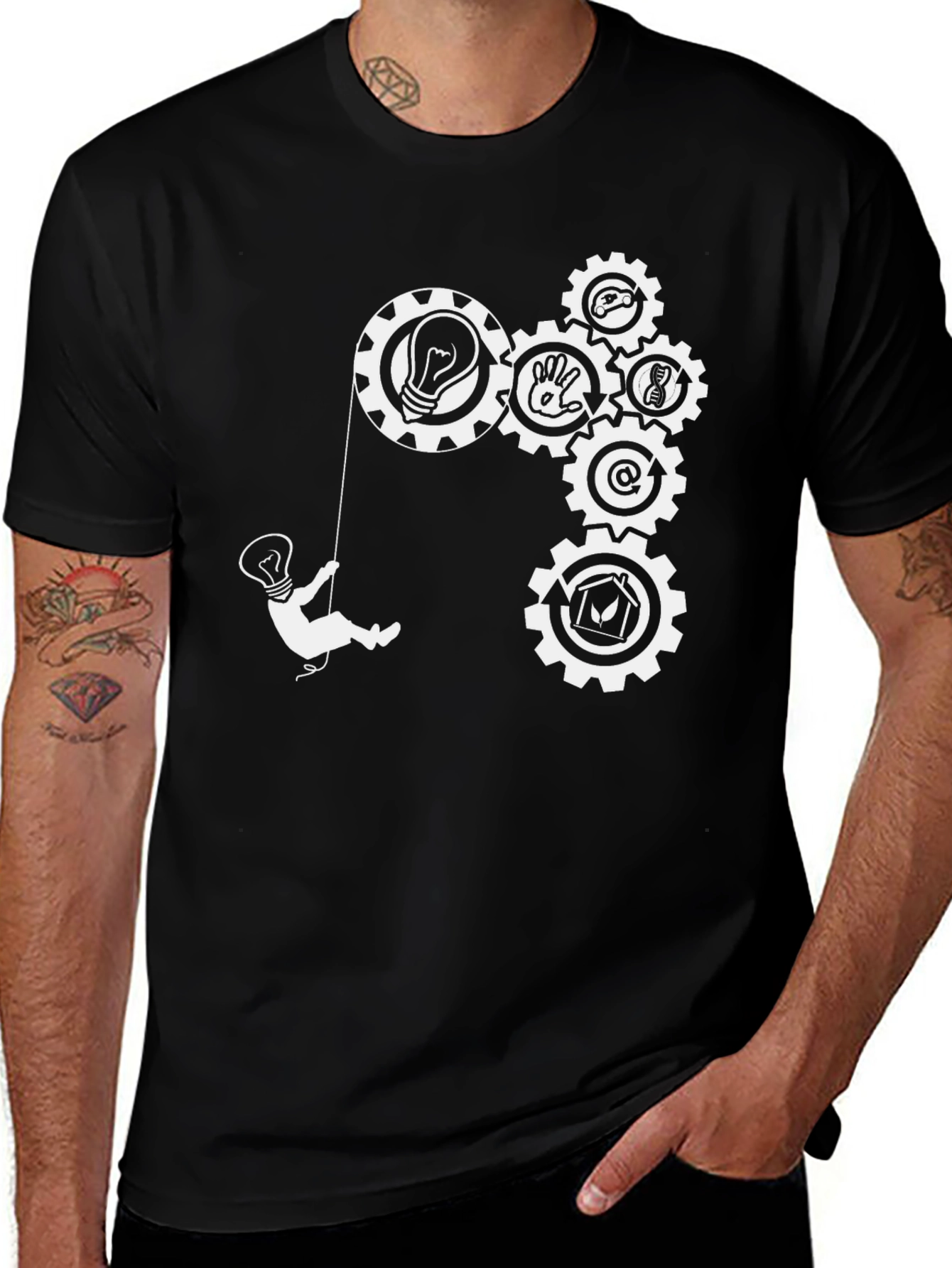 Gear Up Your Style: Black Graphic Tee