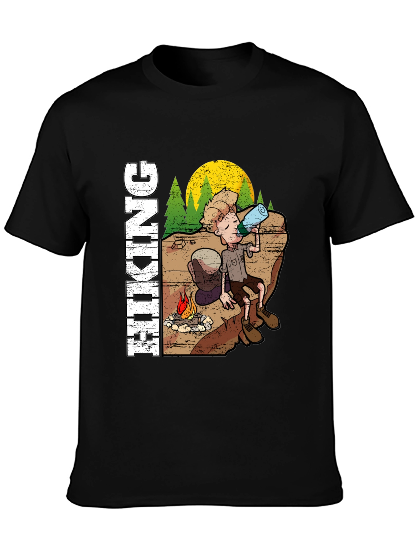 Hiking Adventure T-Shirt - Campfire Design