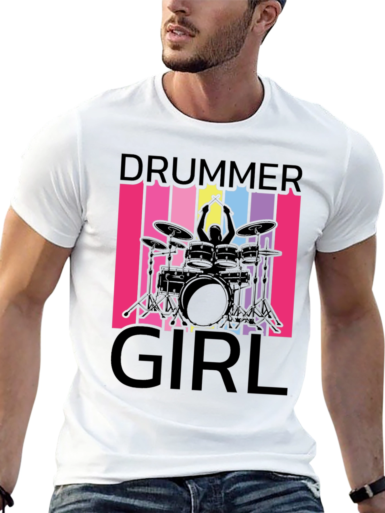 Drummer Girl T-Shirt - Music Lover Tee