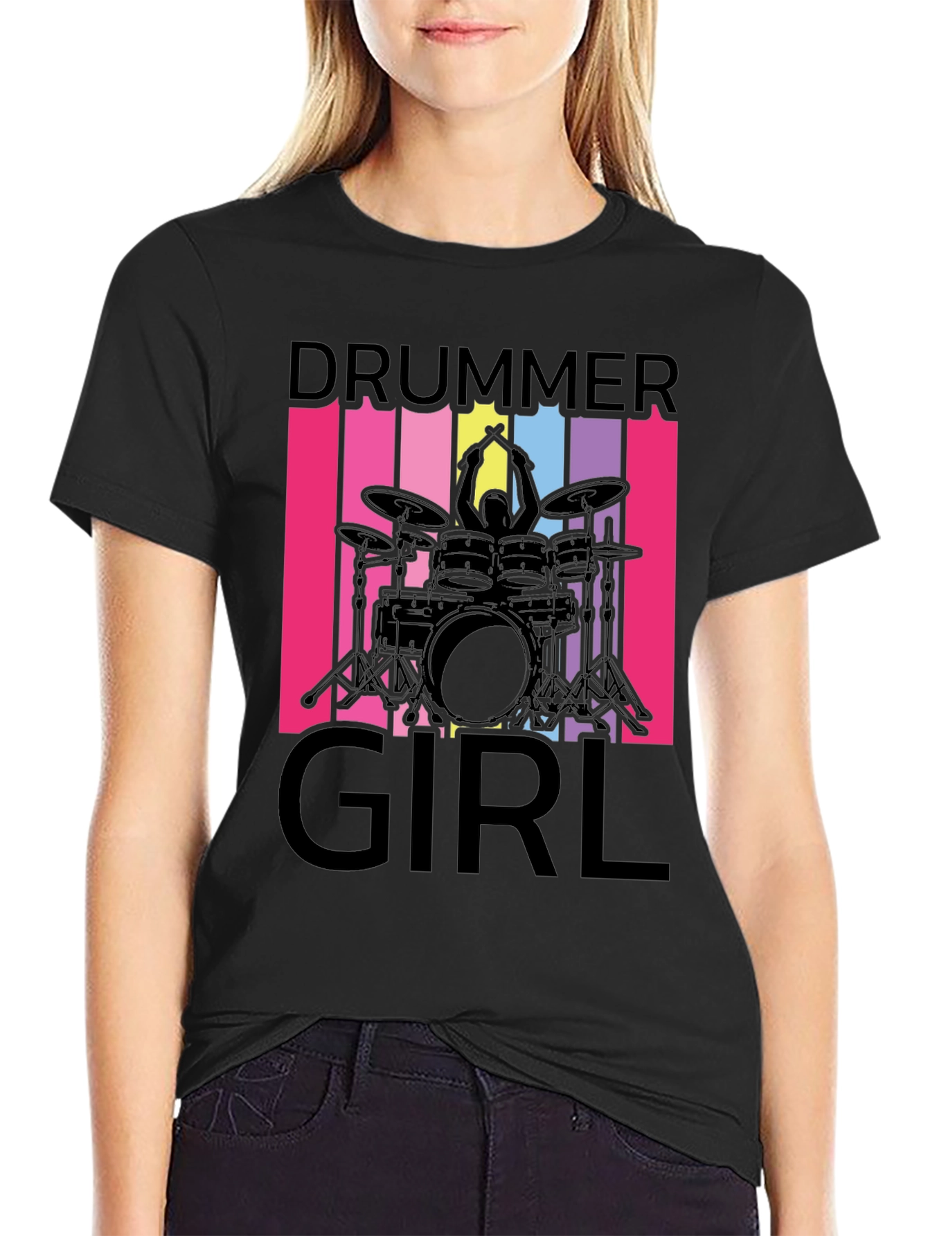Drummer Girl T-Shirt - Music Lover Tee