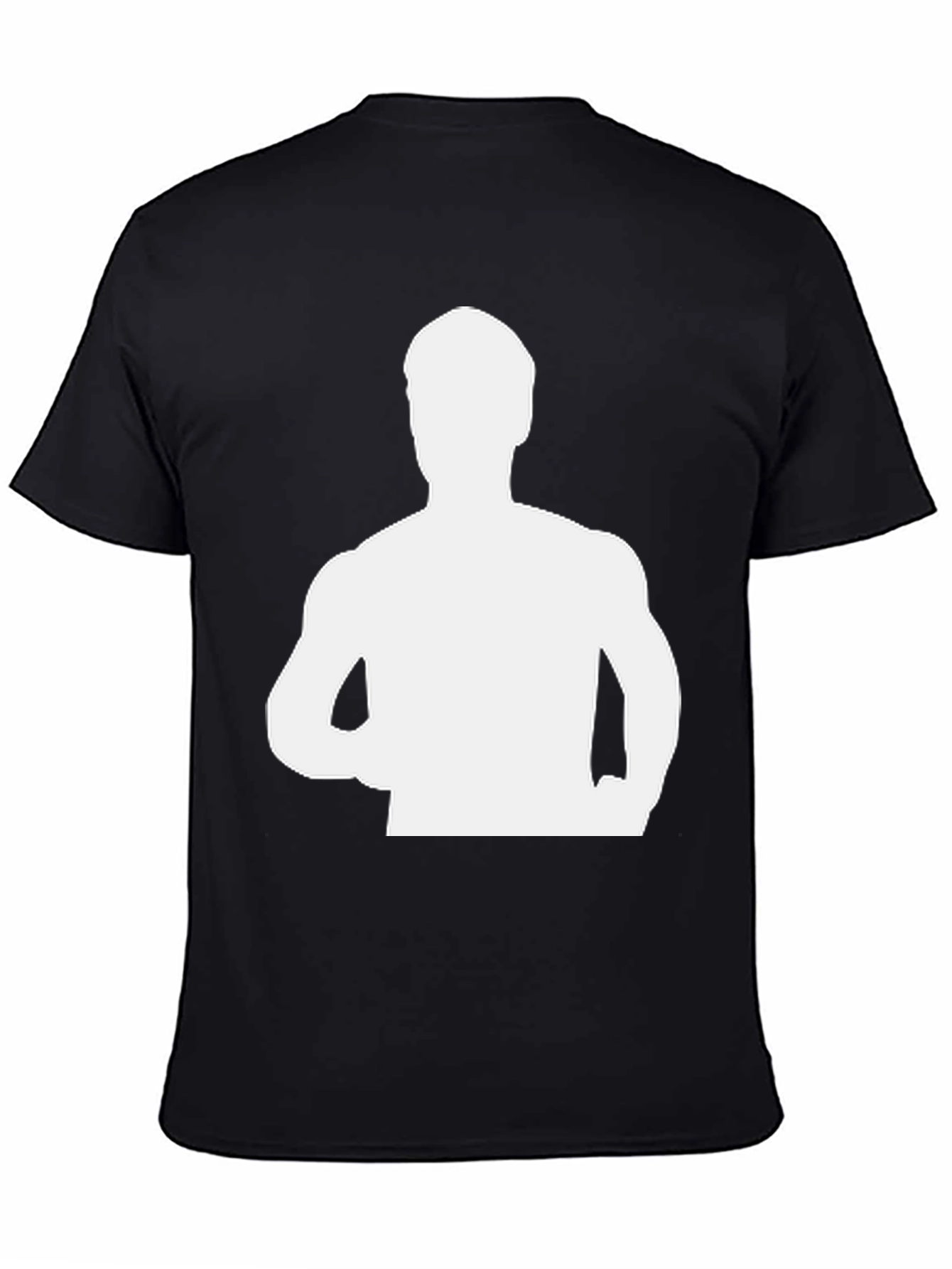 Mens Black T-Shirt with Figure Graphic