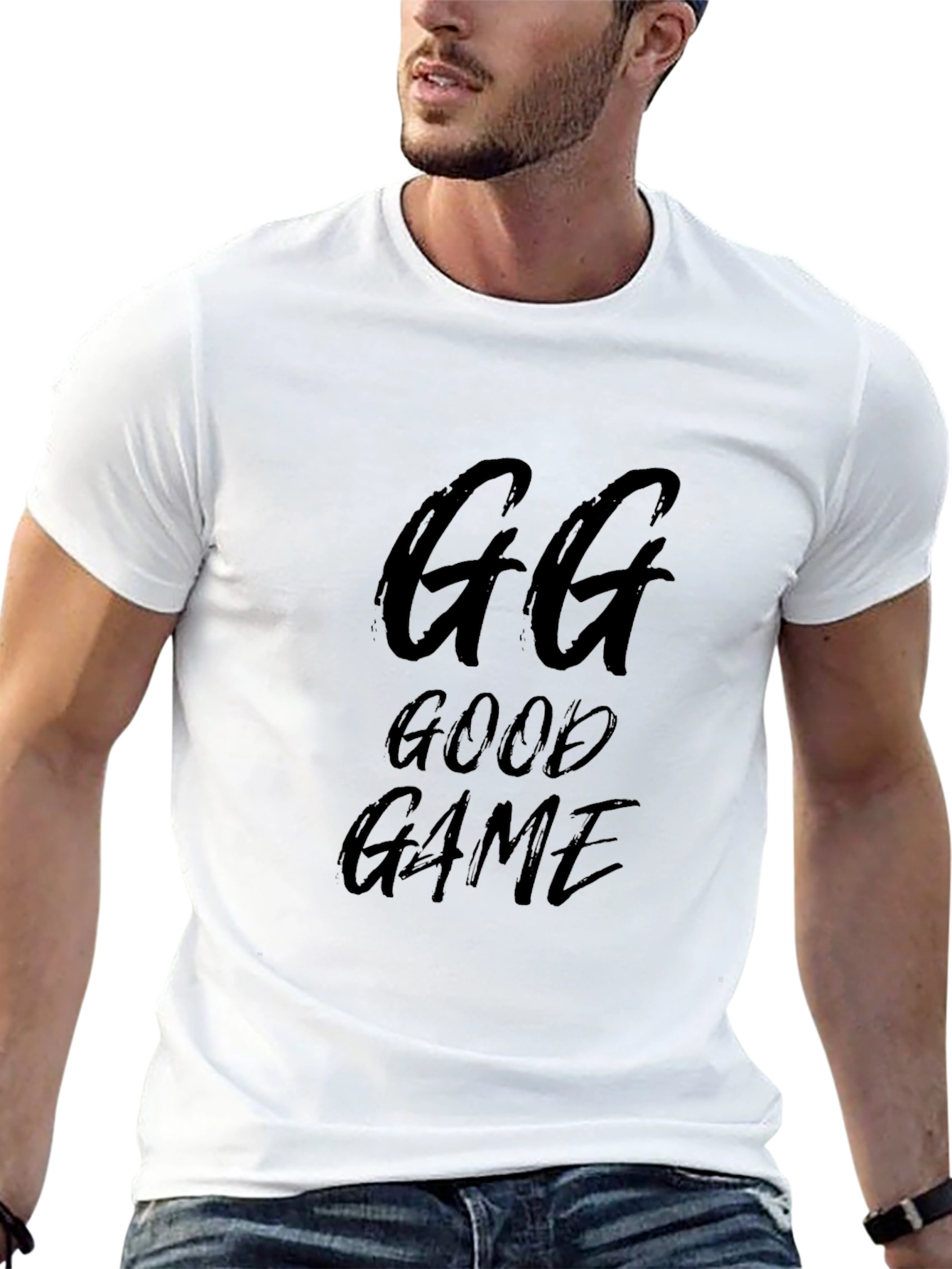 GG Good Game Black Graphic Tee for Men