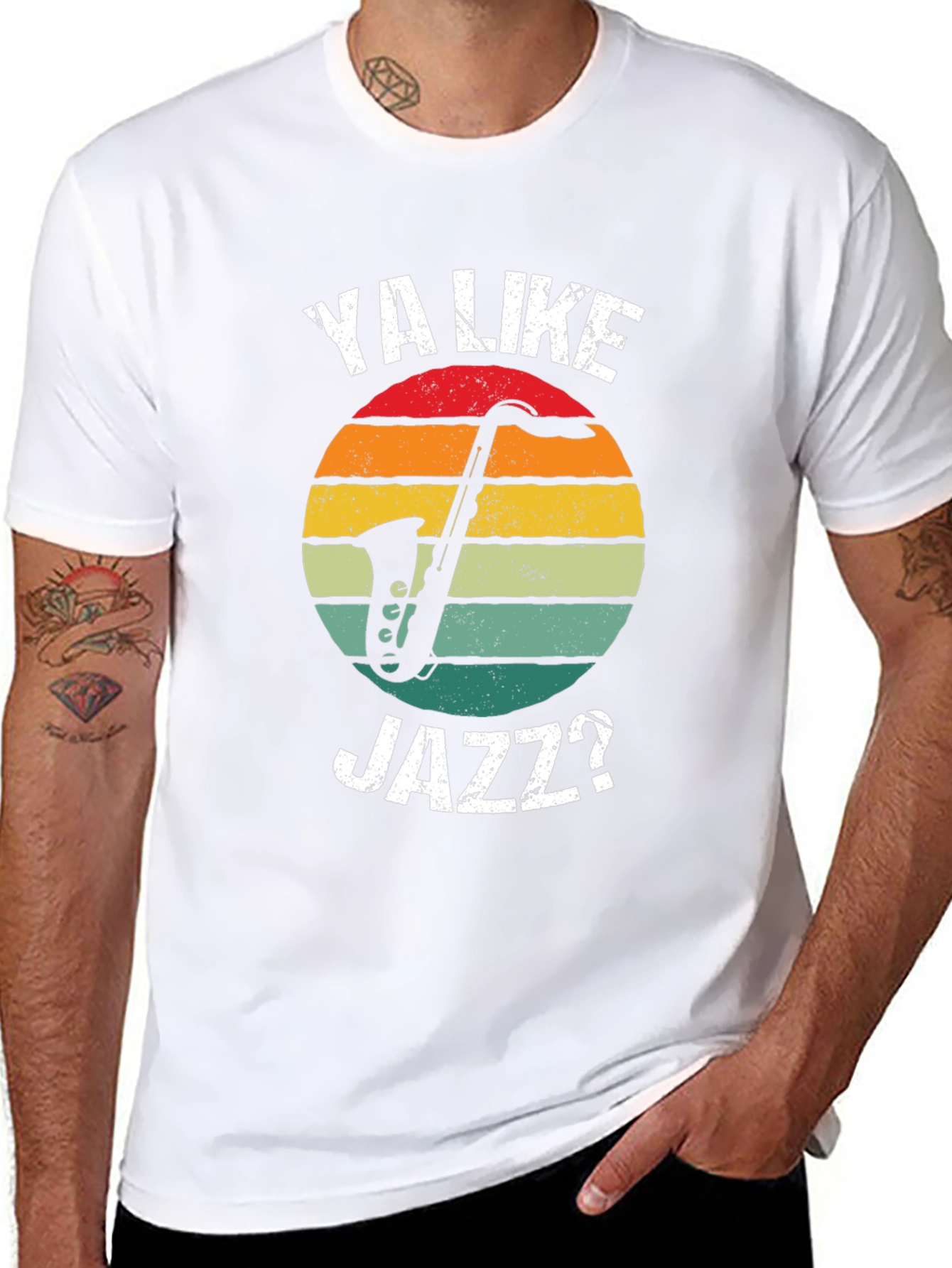 Ya Like Jazz Retro T-Shirt - Unique Musical Design