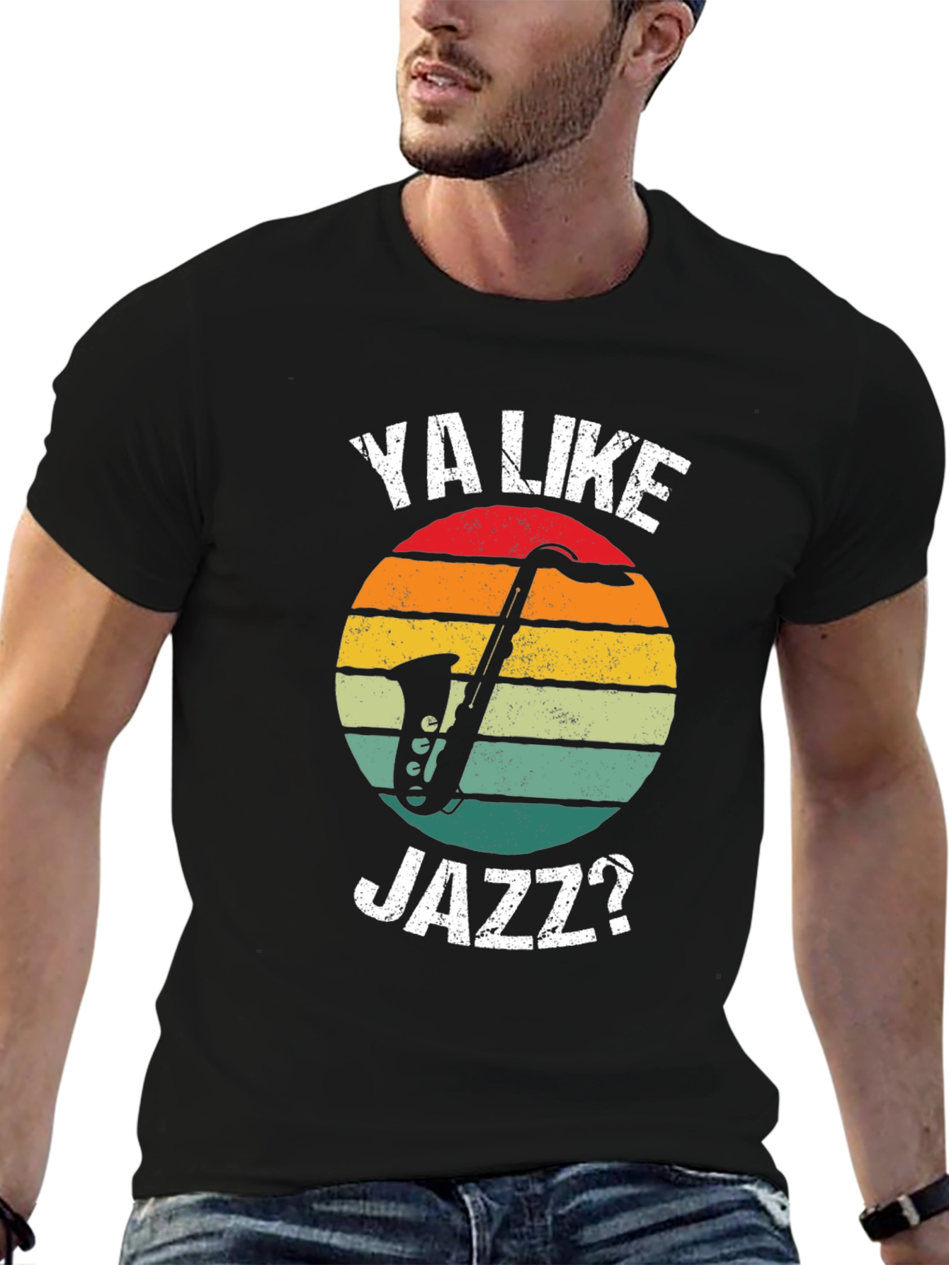 Ya Like Jazz Retro T-Shirt - Unique Musical Design