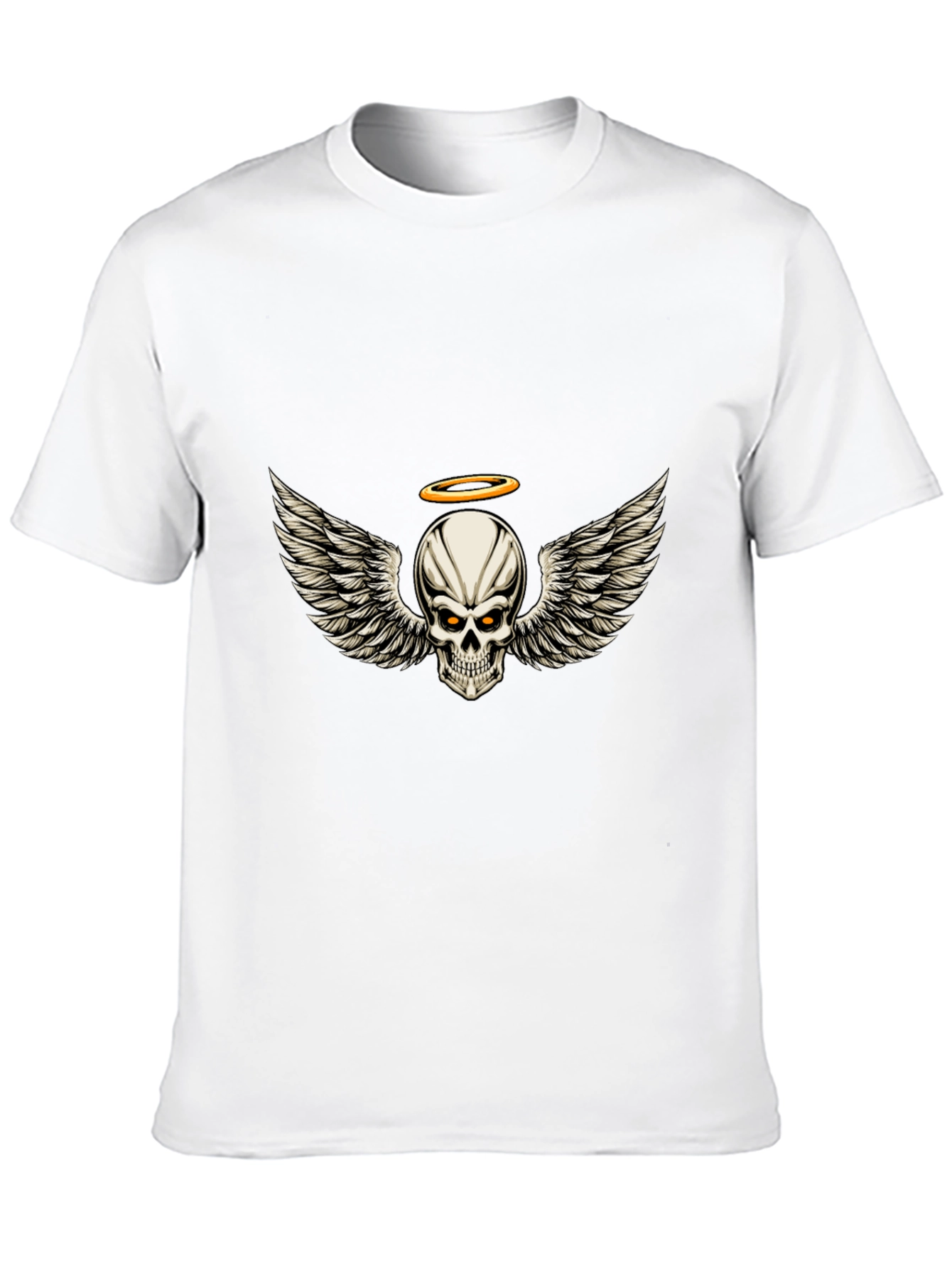Skull Wings Graphic Tee - Black