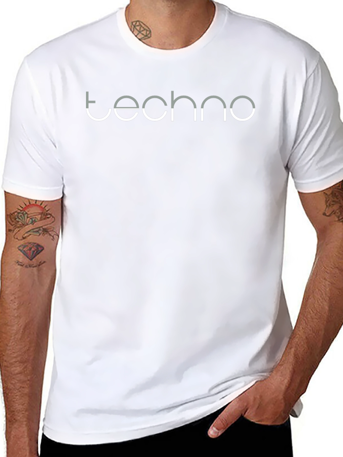 Techno Black T-Shirt | Music Lover