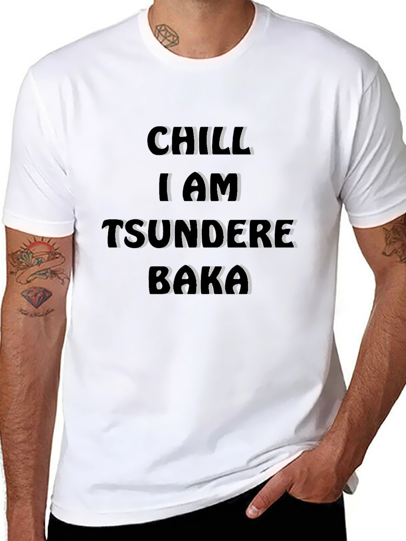 Chill I Am Tsundere Baka Graphic T-Shirt