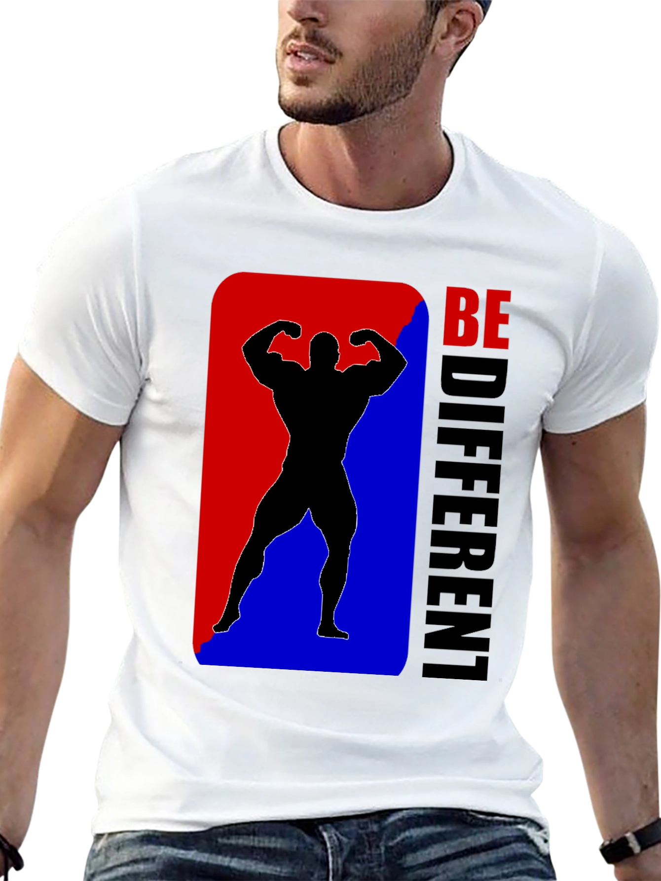 Be Different Bodybuilder Graphic Tee
