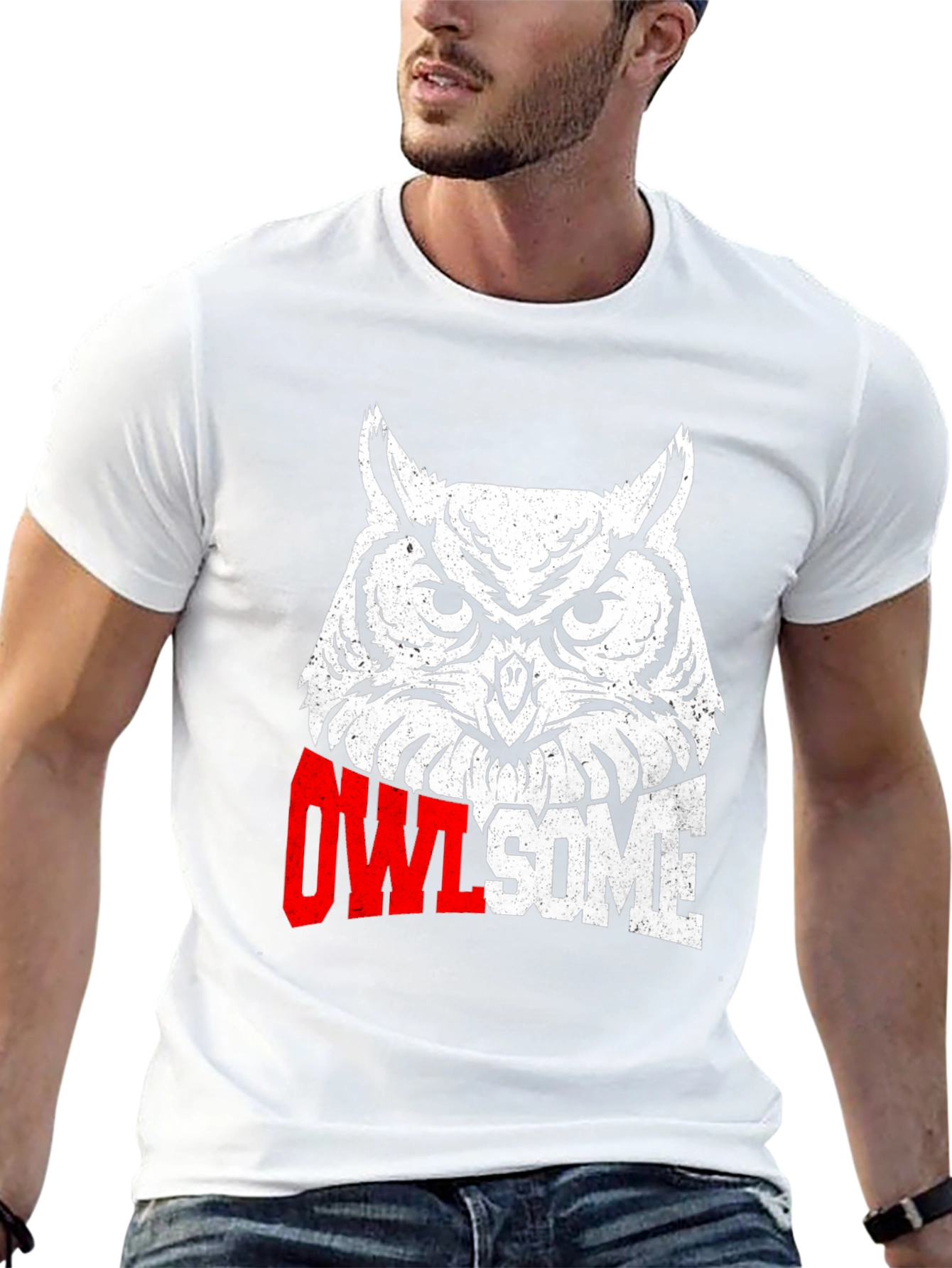 Owl-some Graphic Print T-Shirt