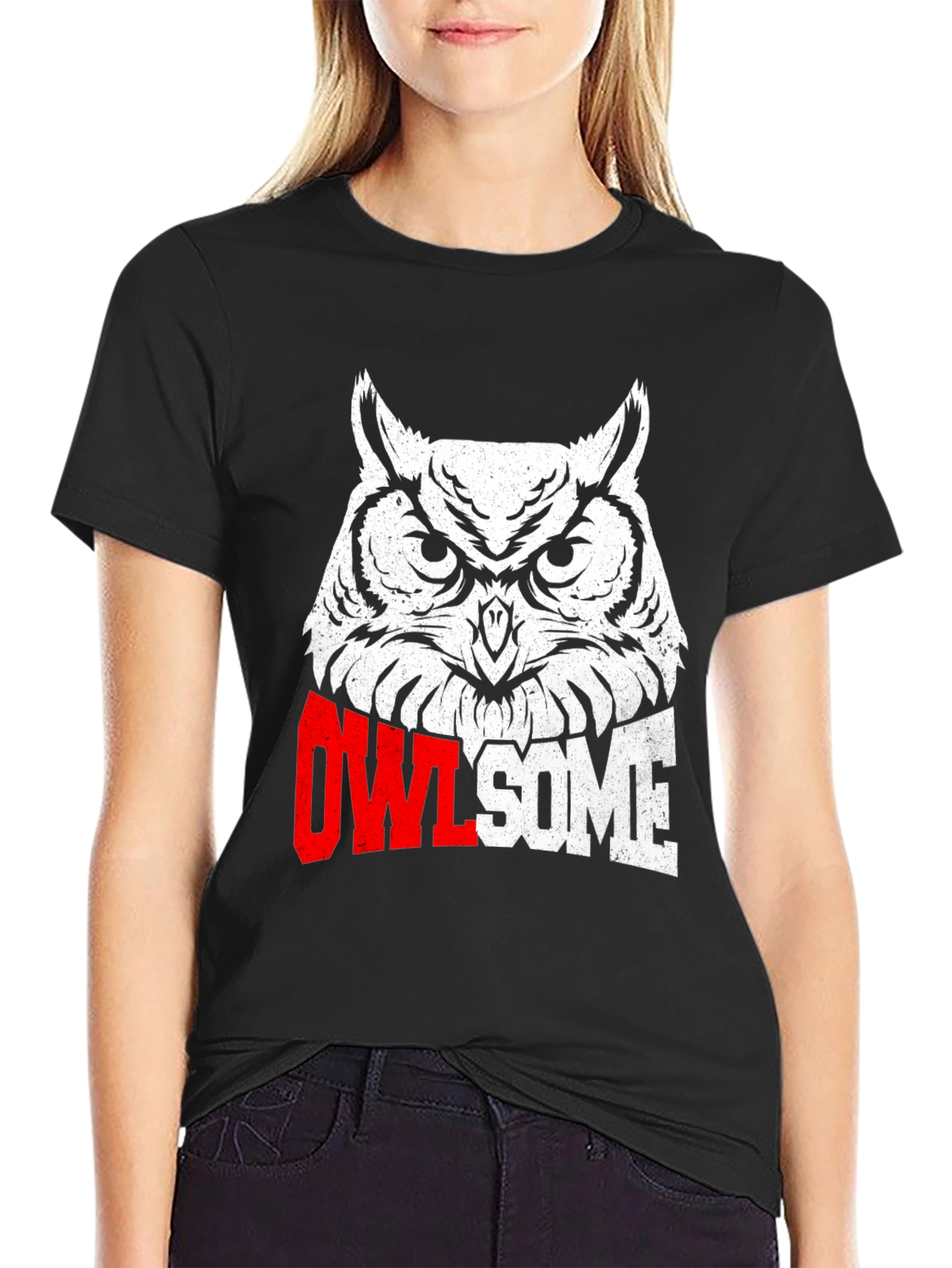 Owl-some Graphic Print T-Shirt