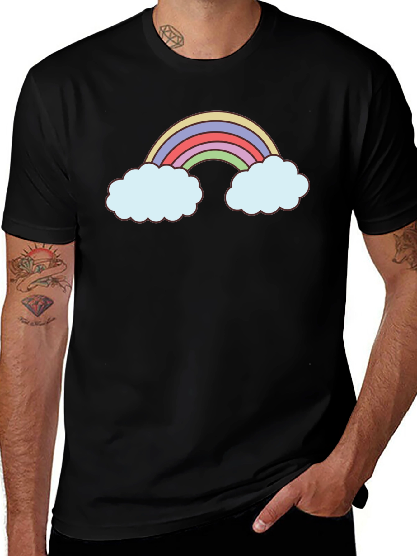Rainbow Cloud Graphic T-Shirt