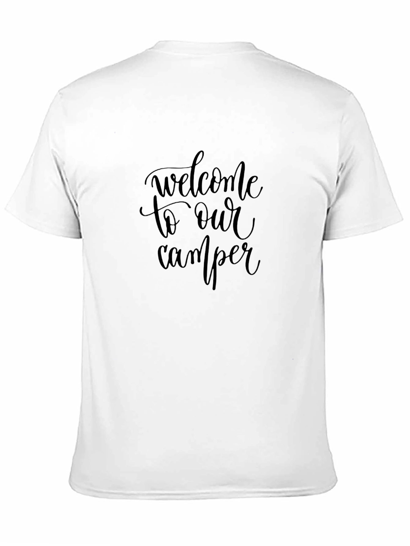 Welcome to Our Camper T-Shirt - Black Cotton Tee