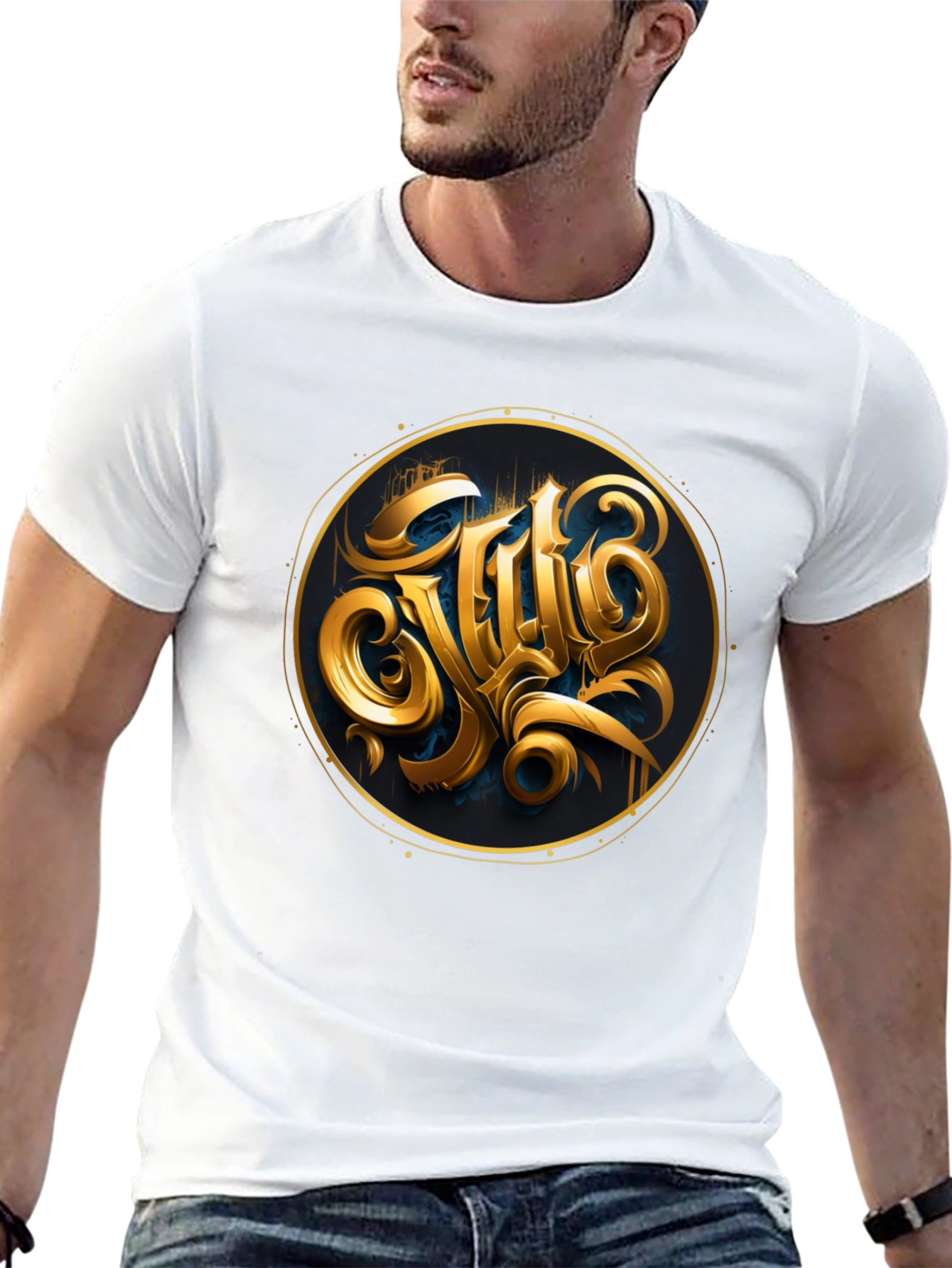 Gold Emblem Black T-Shirt
