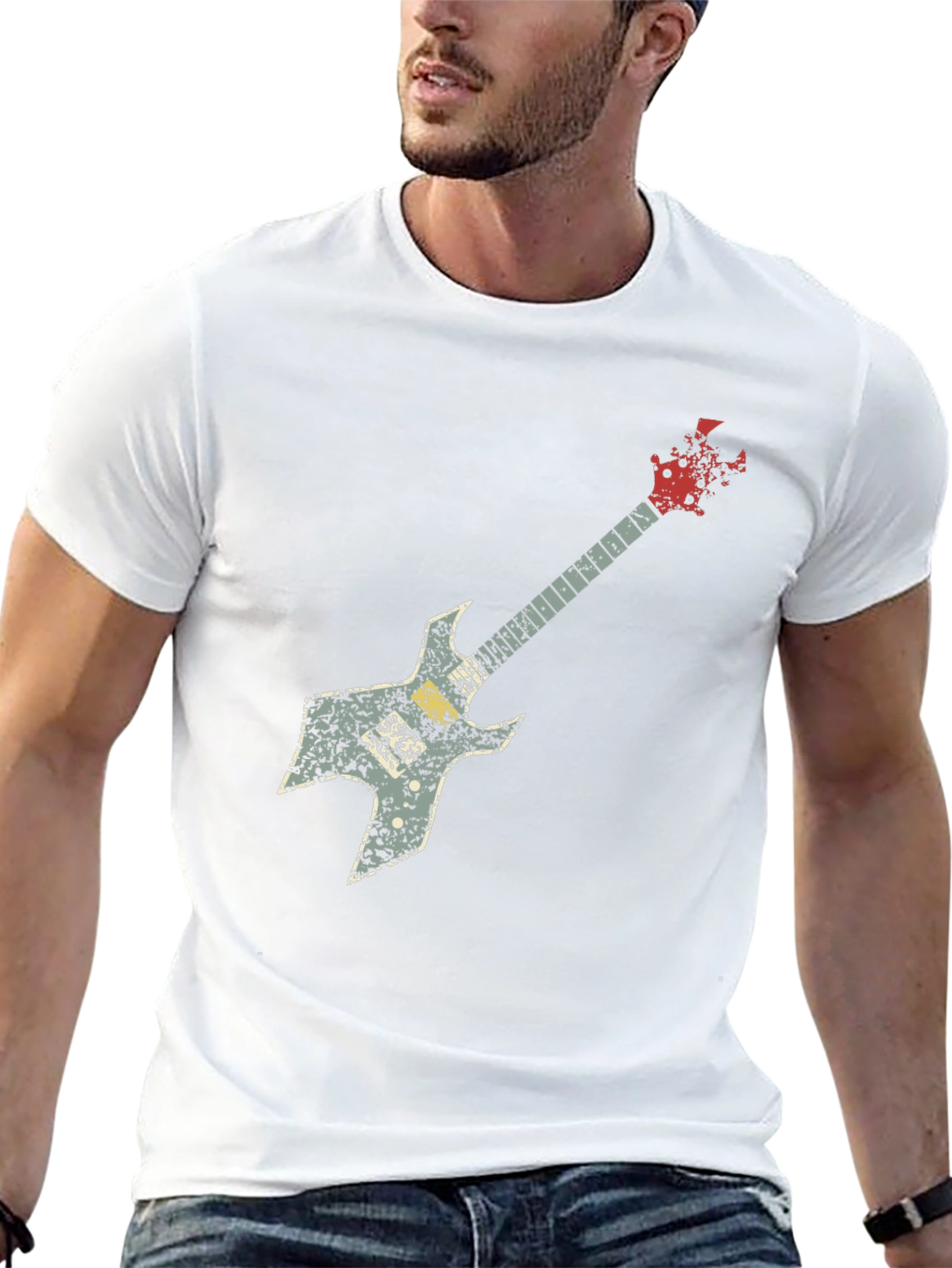 Guitar Graphic Tee - Rock Music Shirt
