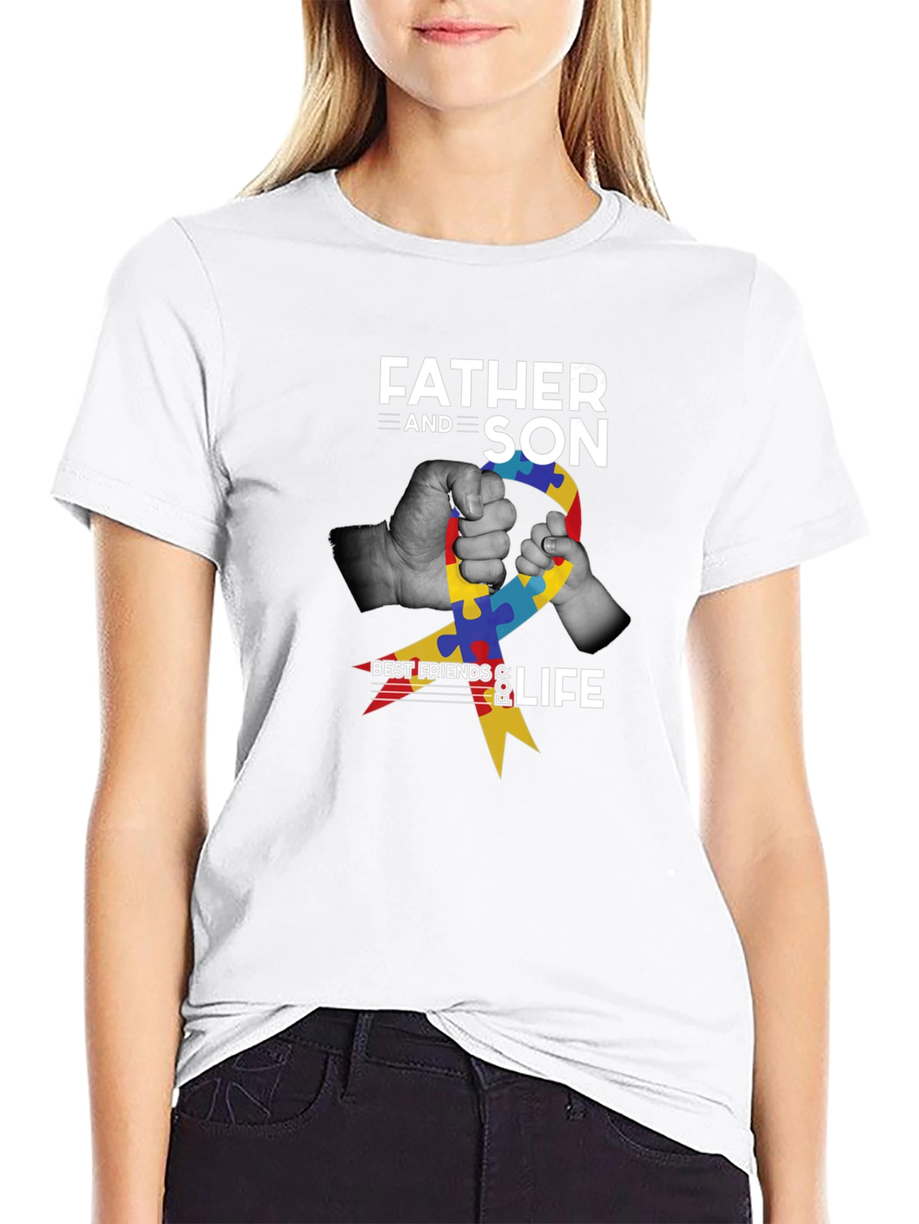 Father & Son Autism Awareness Graphic Tee