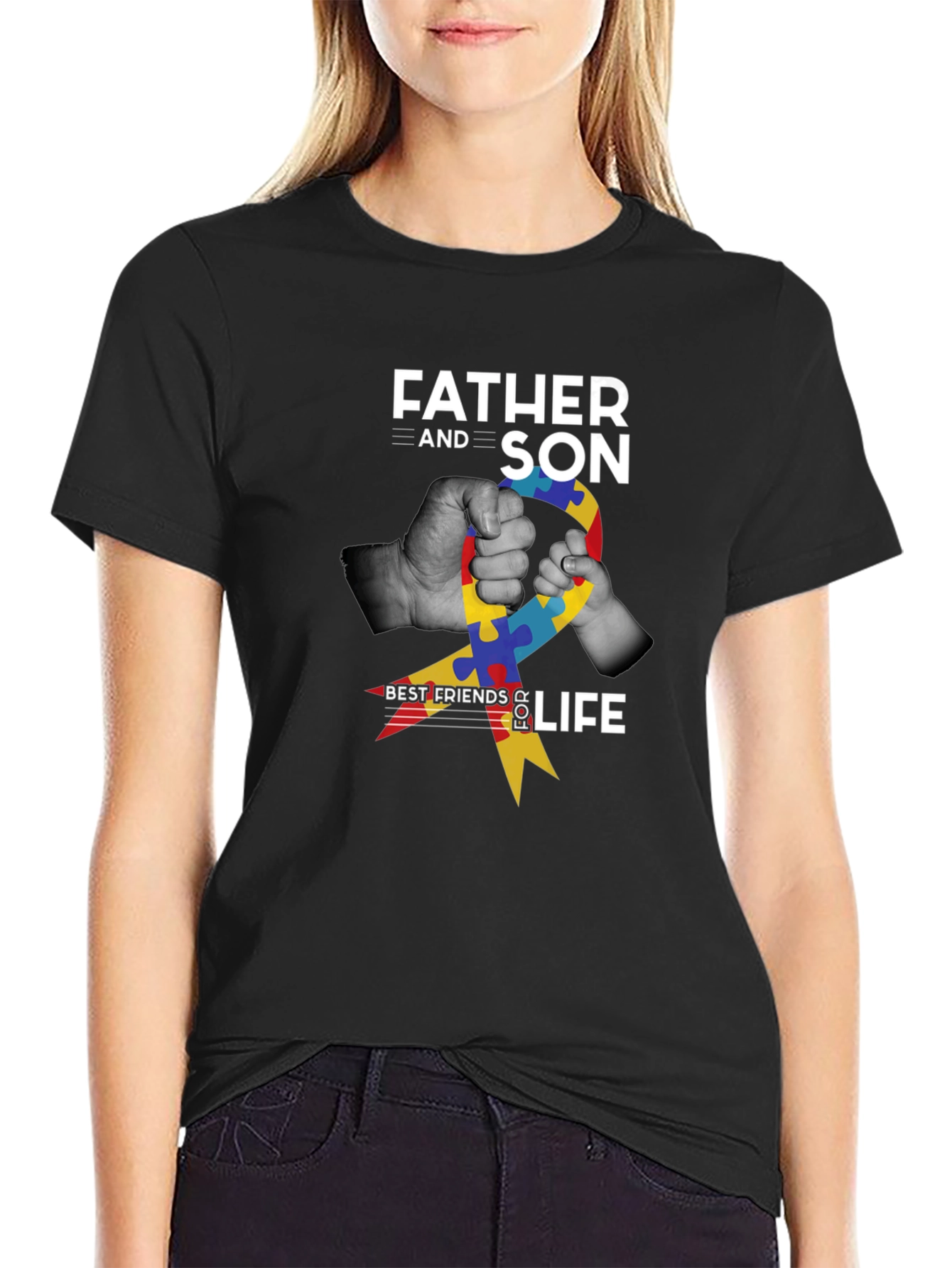 Father & Son Autism Awareness Graphic Tee