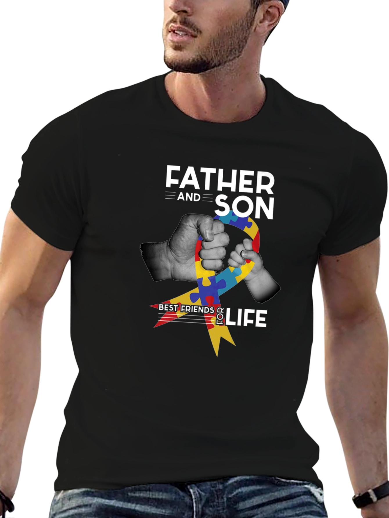Father & Son Autism Awareness Graphic Tee