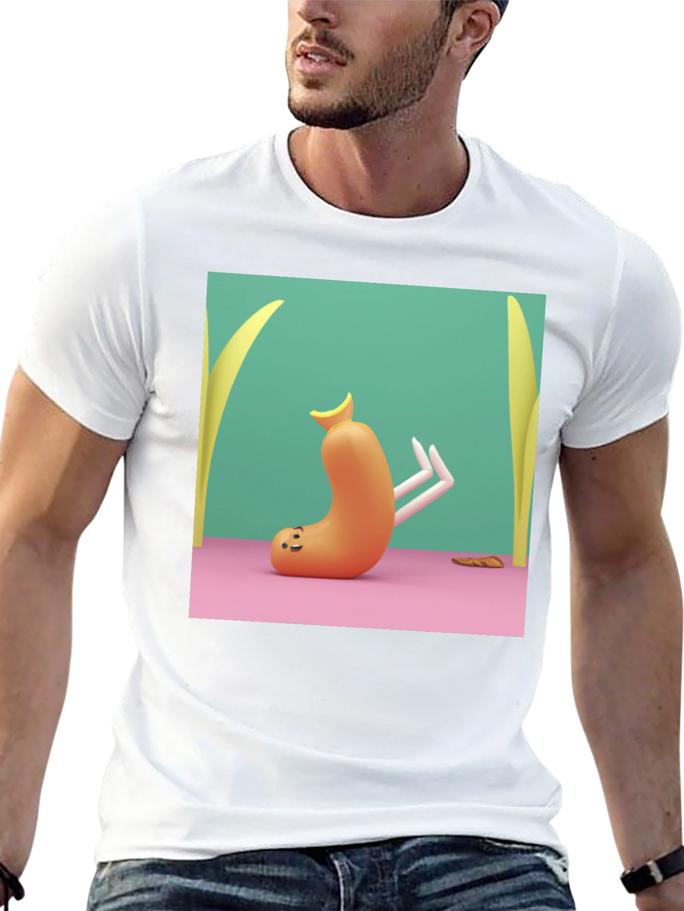 Cartoon Sausage Graphic Tee - Unique Style