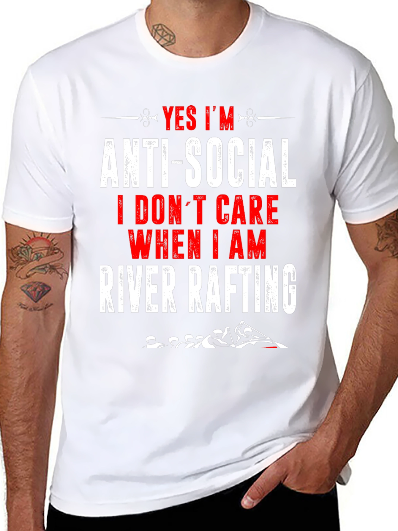 Anti-Social River Rafting Graphic T-Shirt
