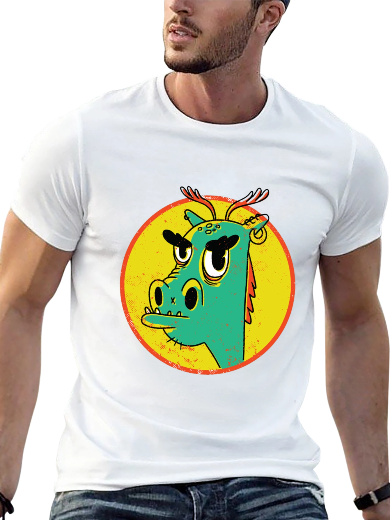 Cool Dragon Graphic Black T-Shirt
