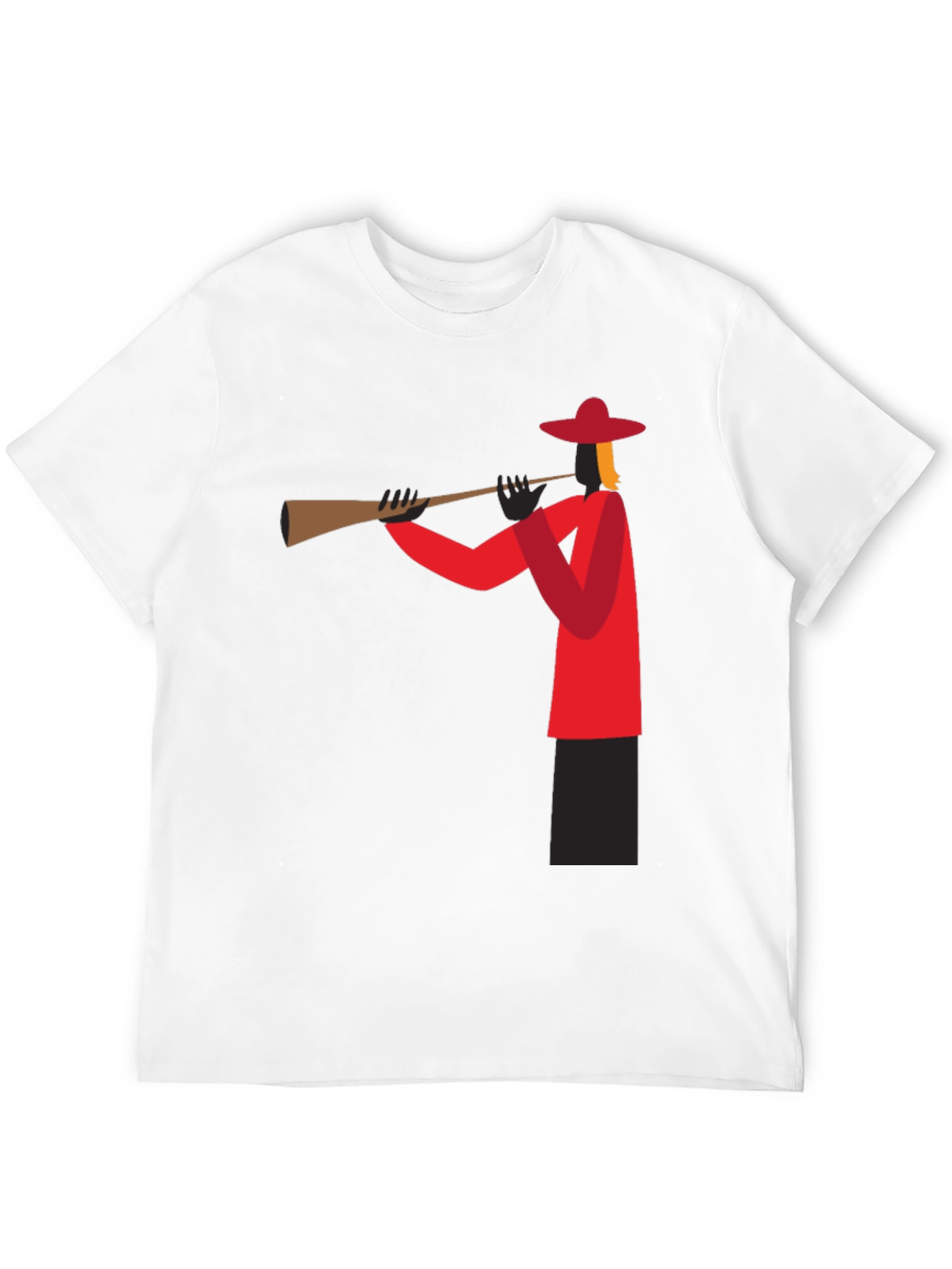 Trumpet Player Graphic Tee - Black Cotton