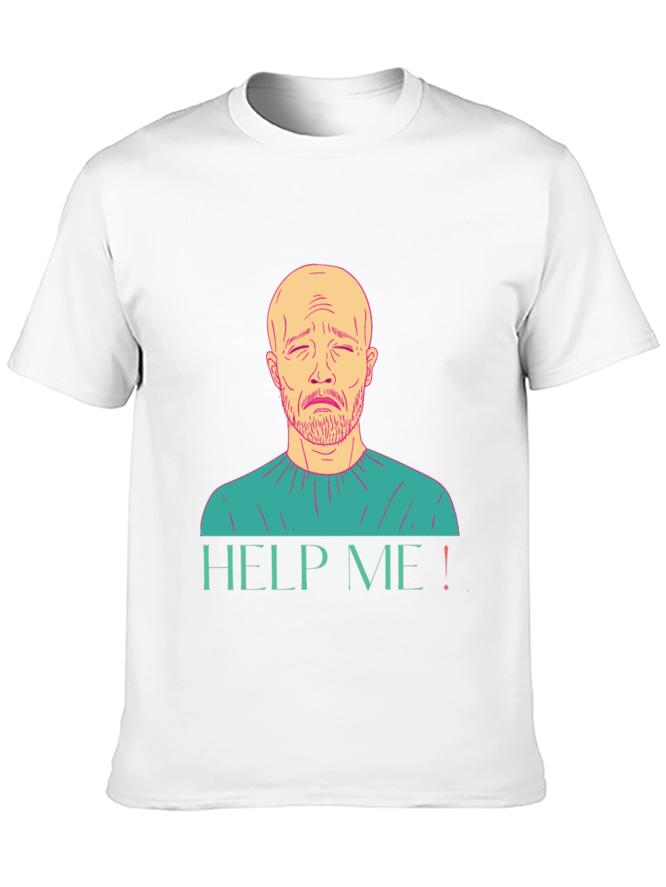 Help Me Graphic T-Shirt Sad Man Design