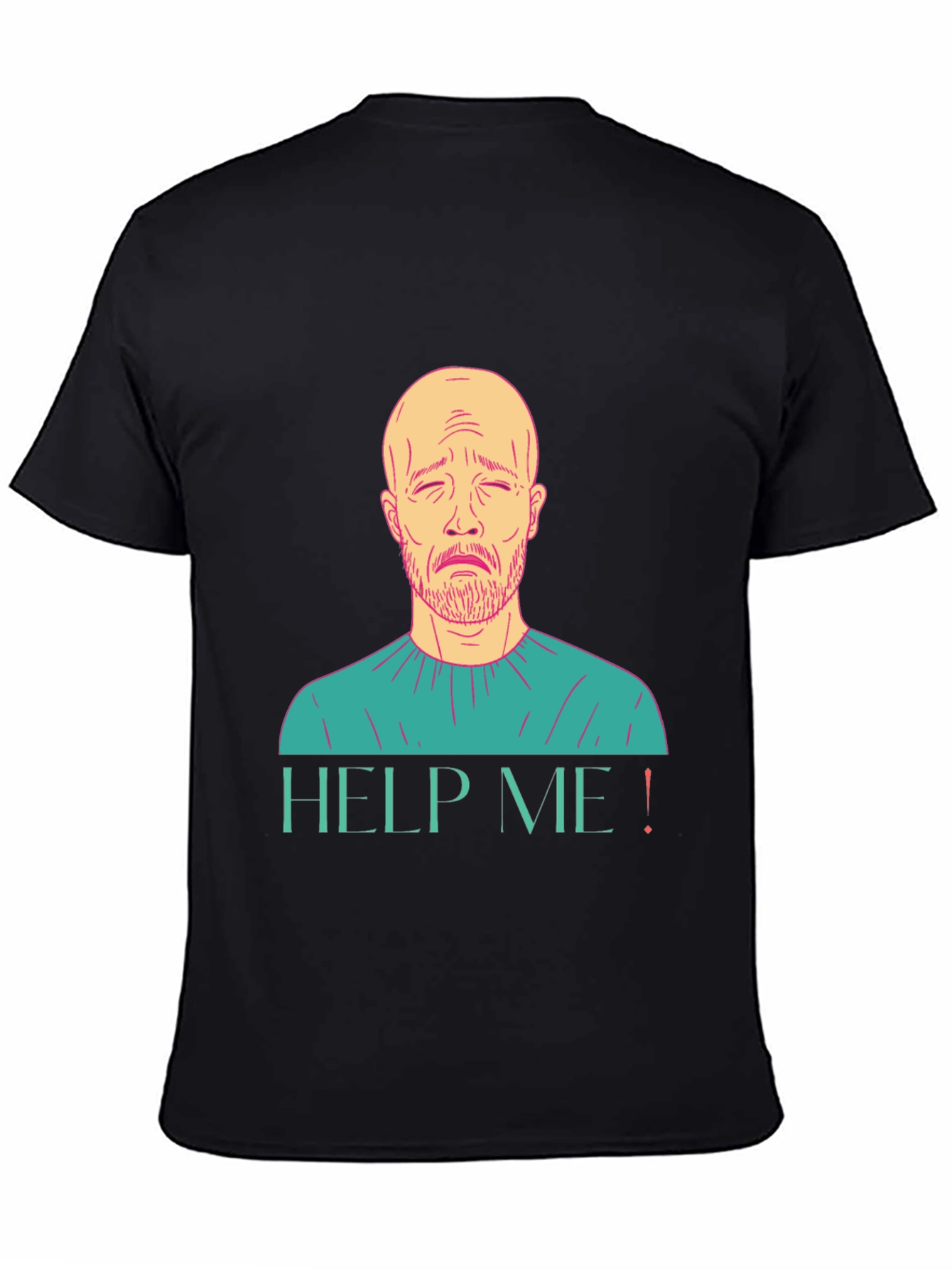 Help Me Graphic T-Shirt Sad Man Design