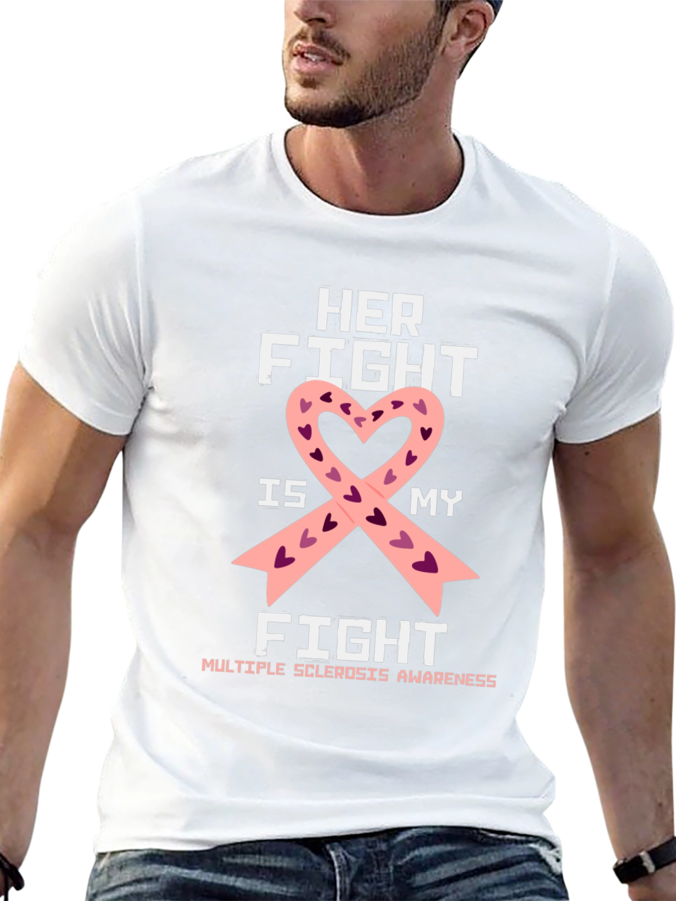 Her Fight Is My Fight Awareness Ribbon T-Shirt