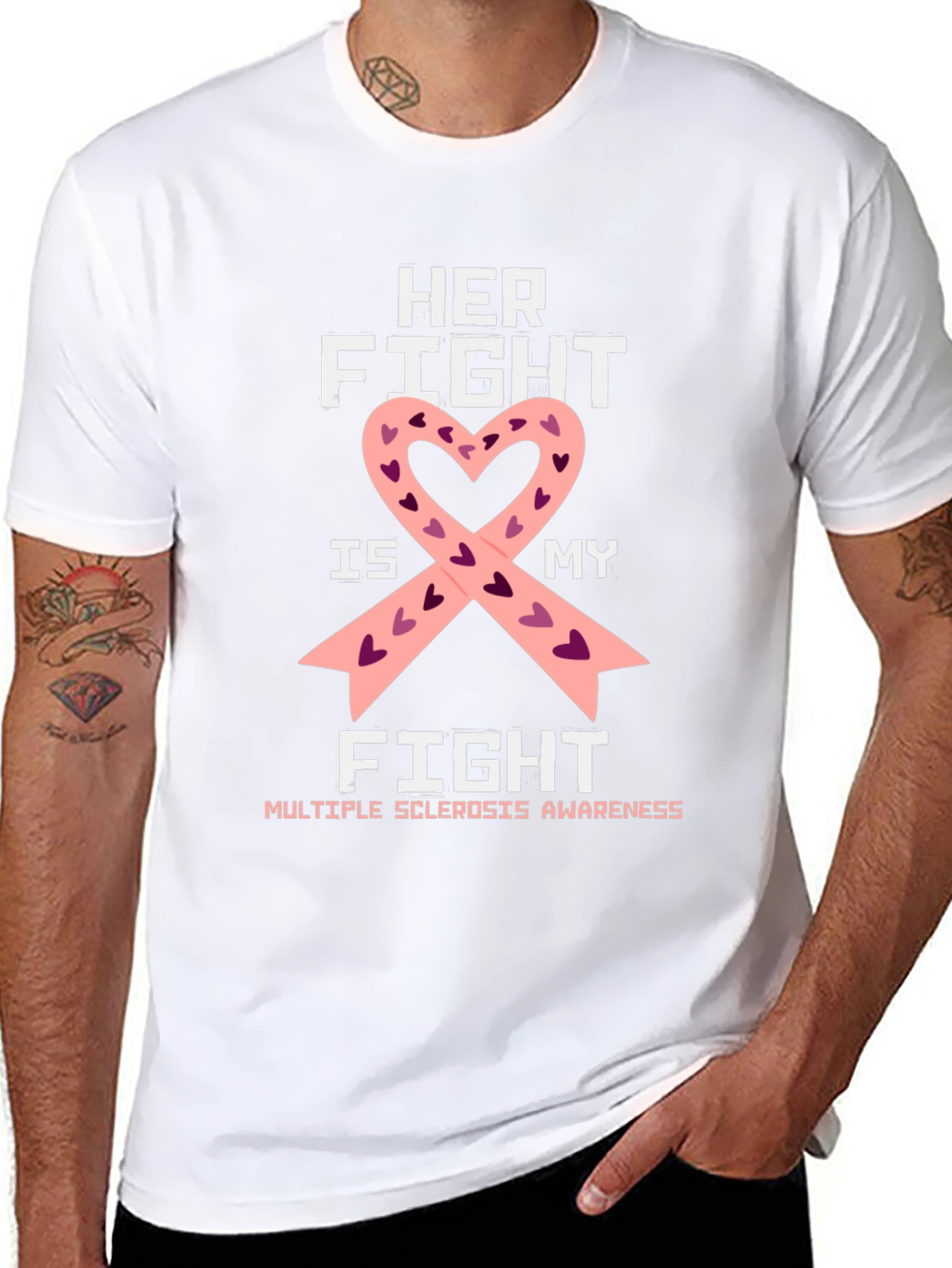 Her Fight Is My Fight Awareness Ribbon T-Shirt