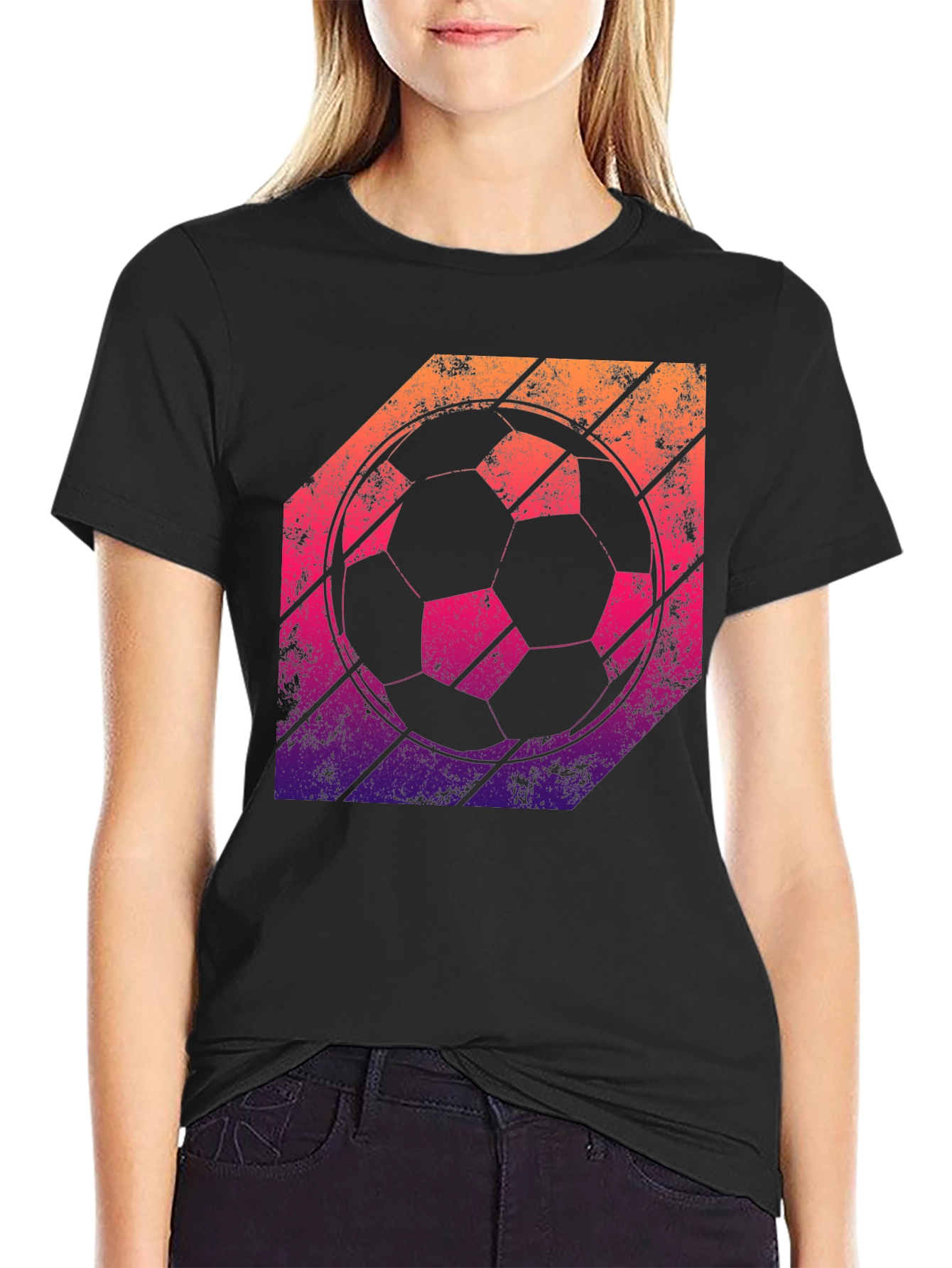 Retro Soccer Ball Graphic T-Shirt