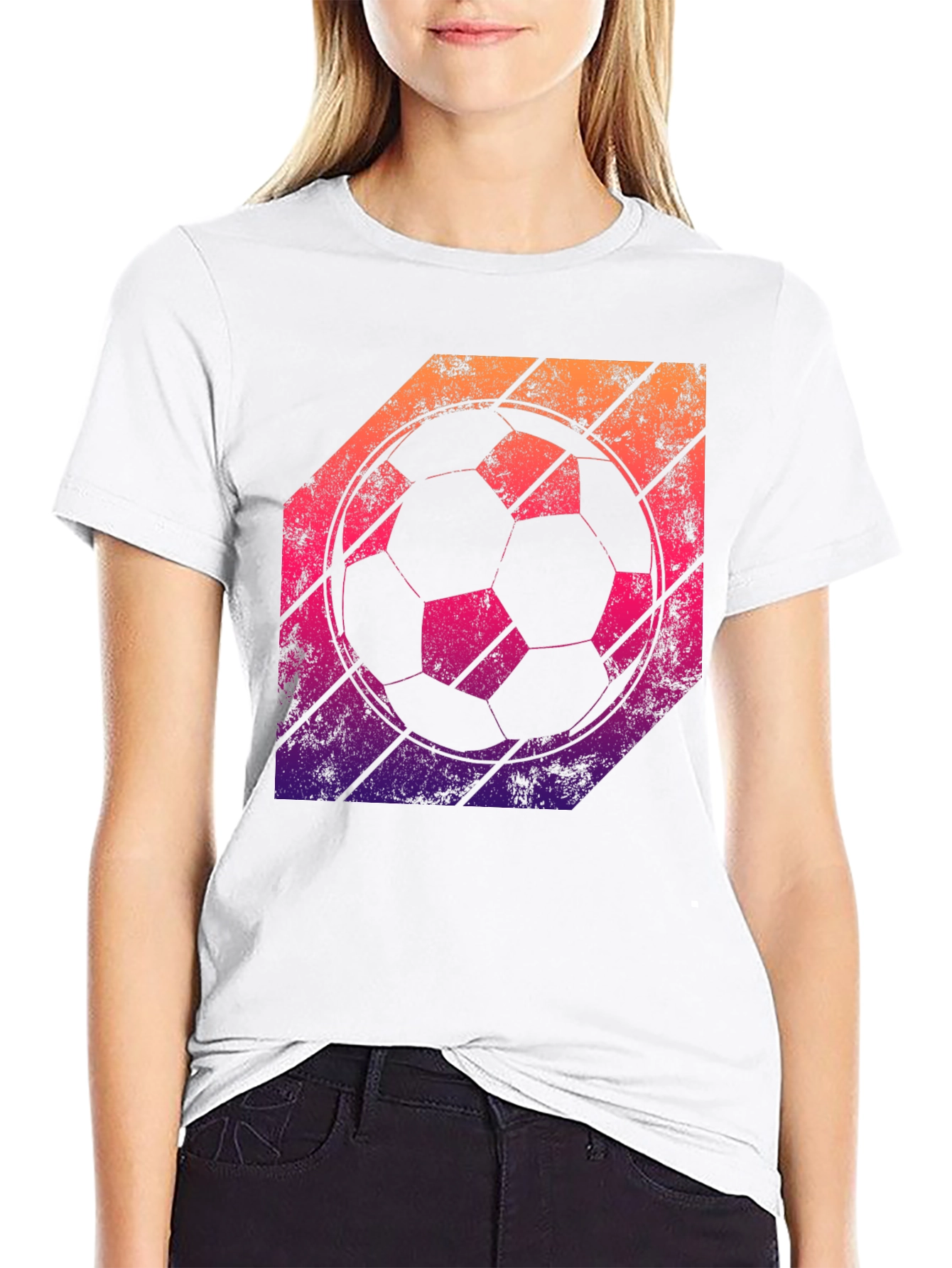 Retro Soccer Ball Graphic T-Shirt