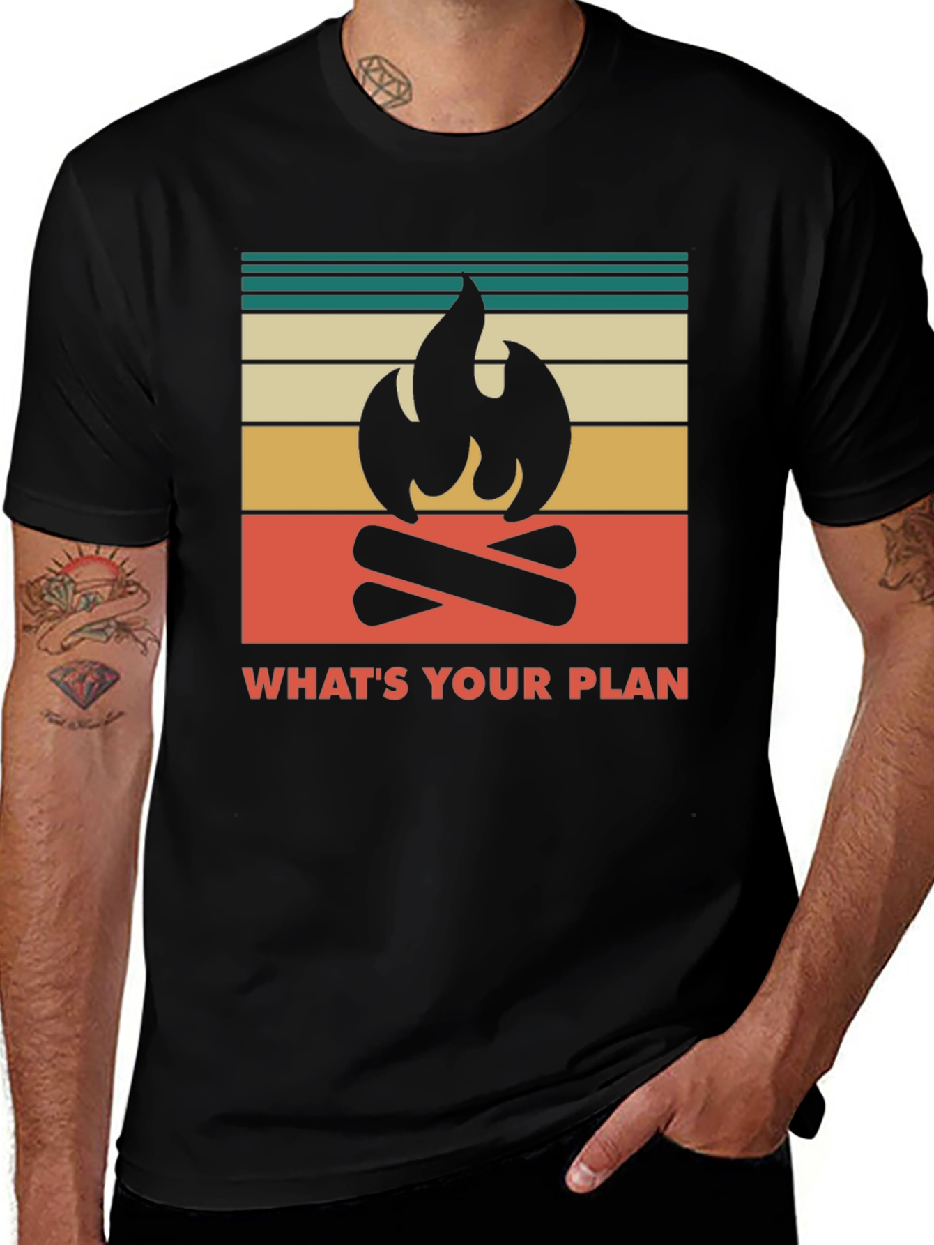 Camping Graphic Tee - Whats Your Plan Adventure Shirt