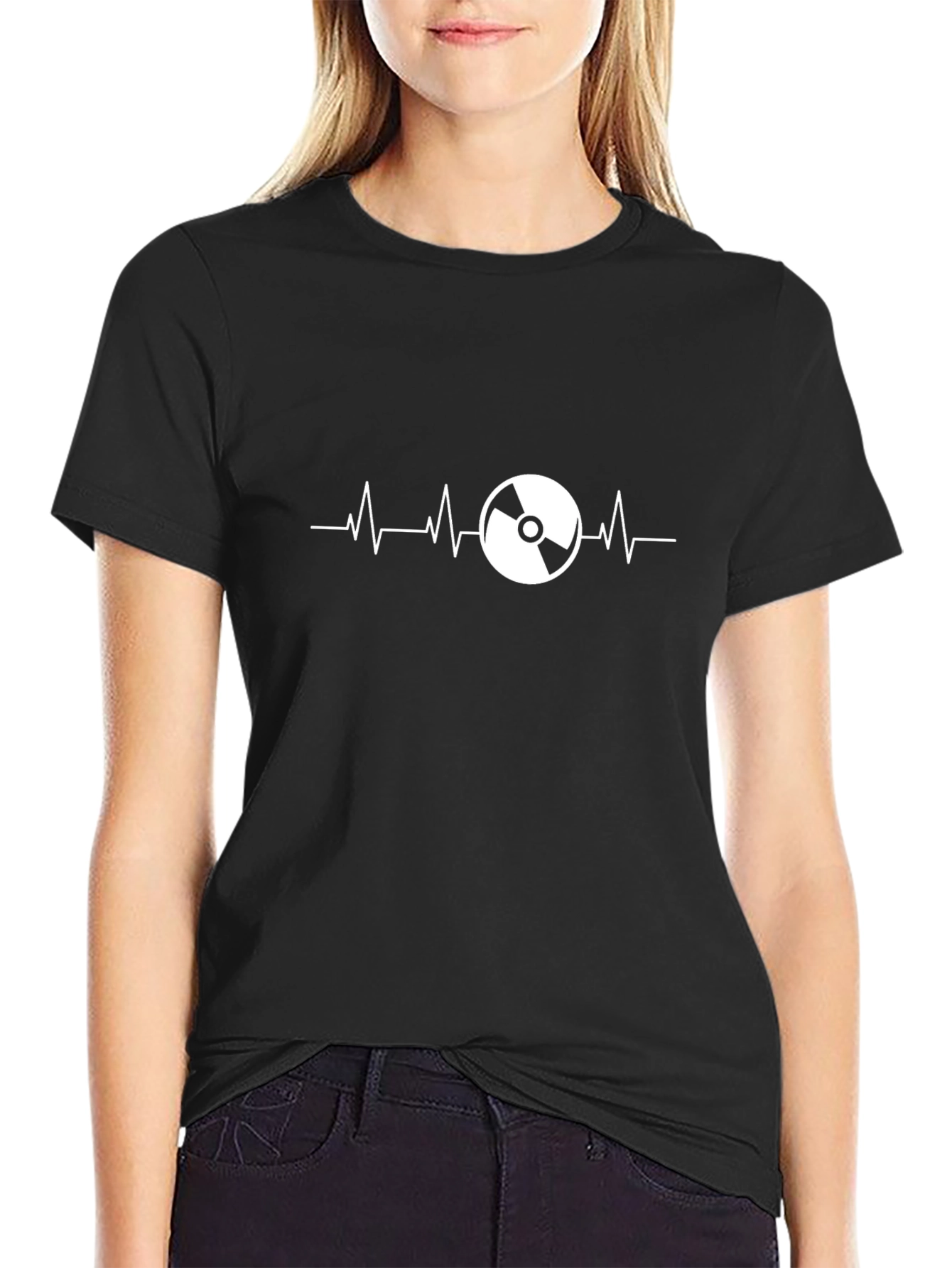 DJ Heartbeat Graphic T-Shirt - Black