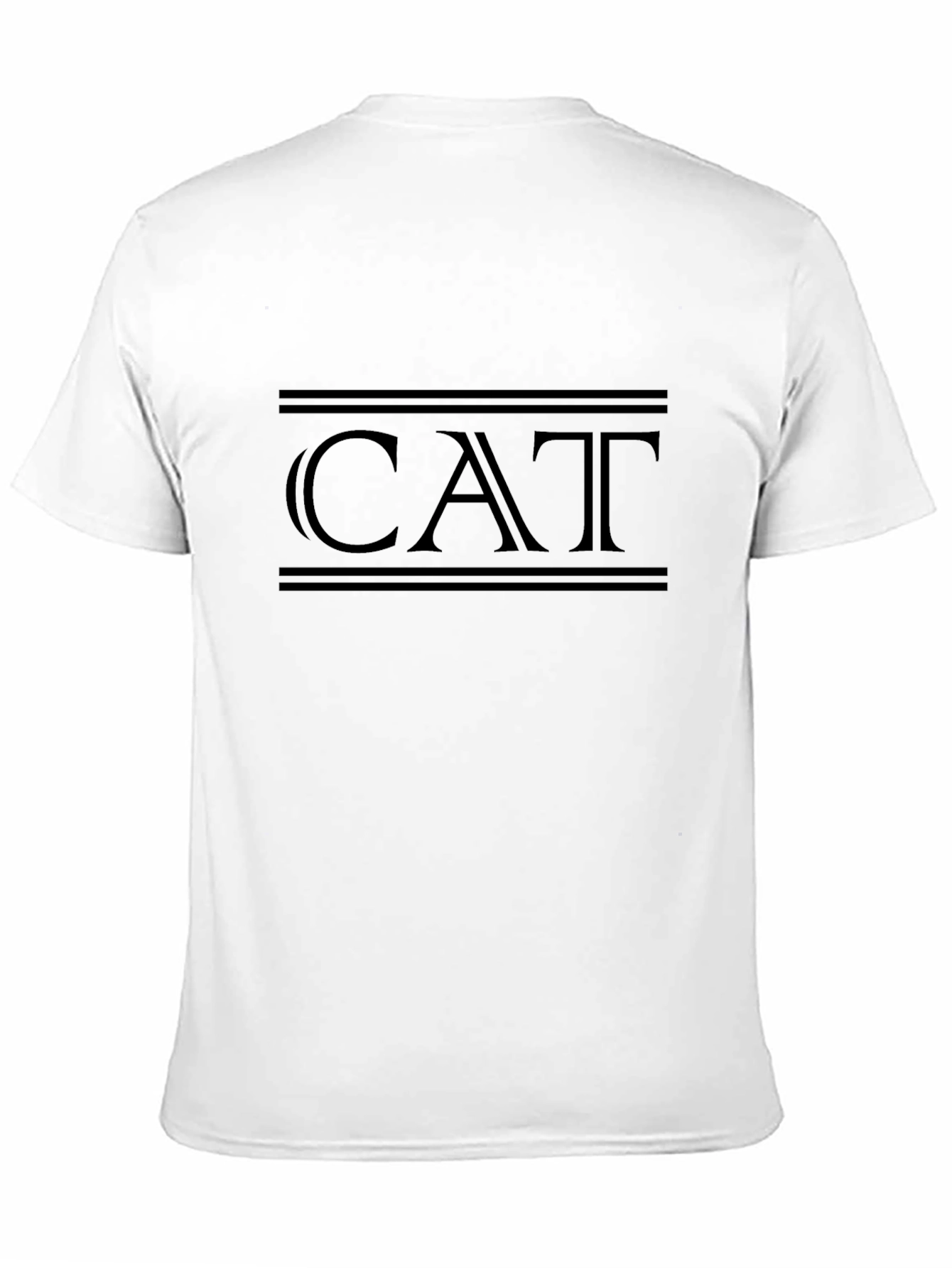Mens Black CAT Graphic T-Shirt