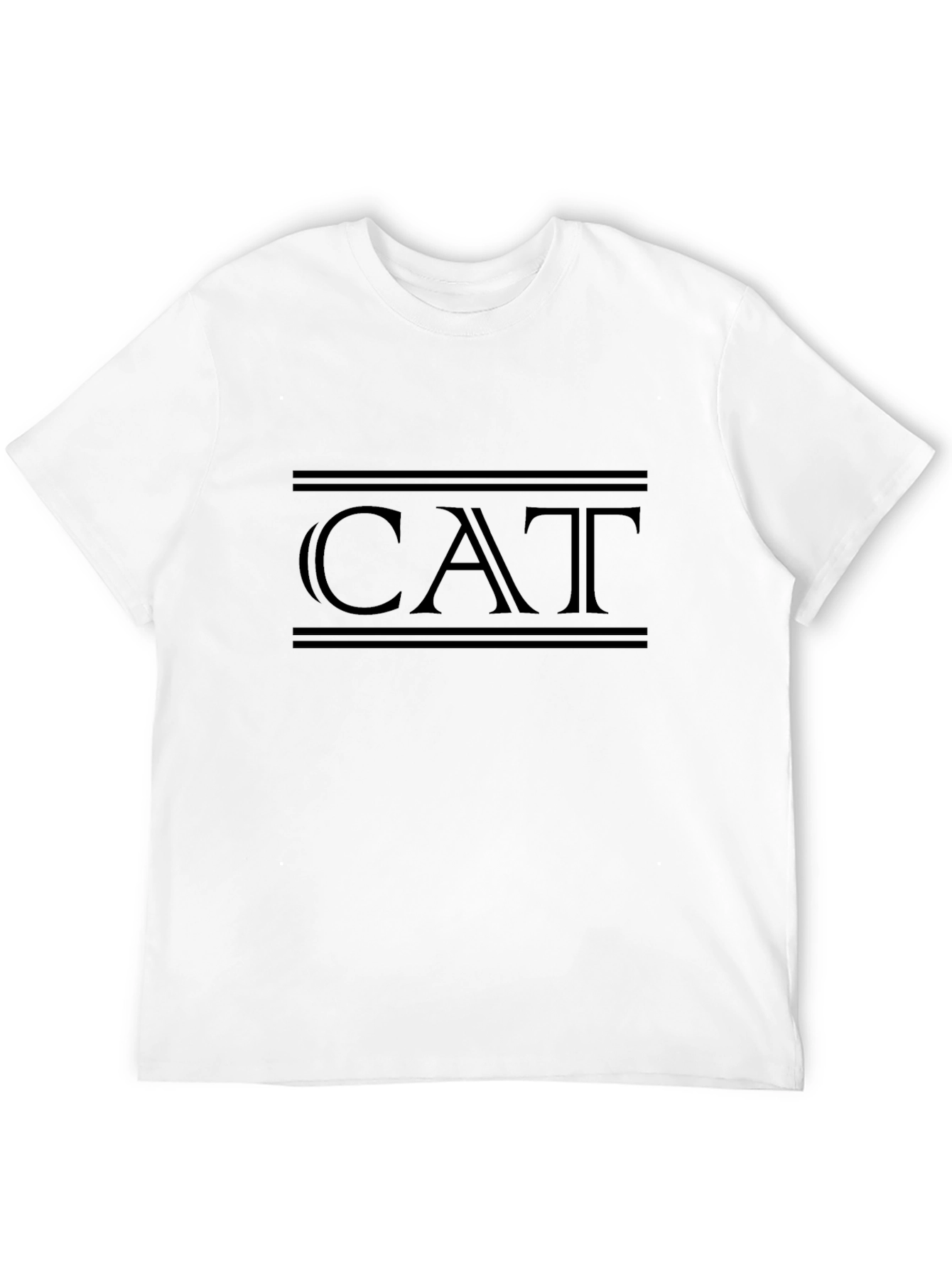 Mens Black CAT Graphic T-Shirt