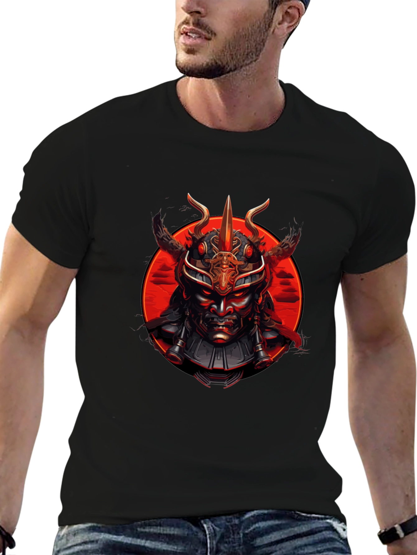 Samurai Warrior Graphic Tee - Bold Statement Shirt
