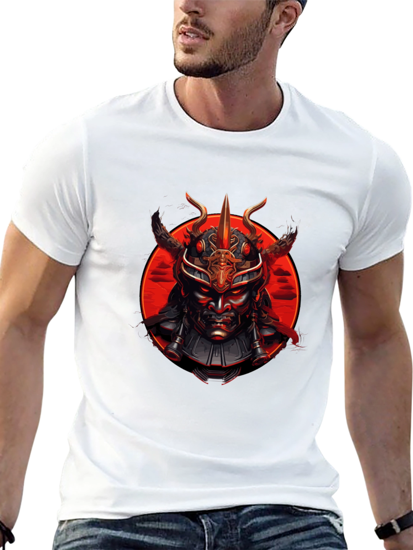 Samurai Warrior Graphic Tee - Bold Statement Shirt