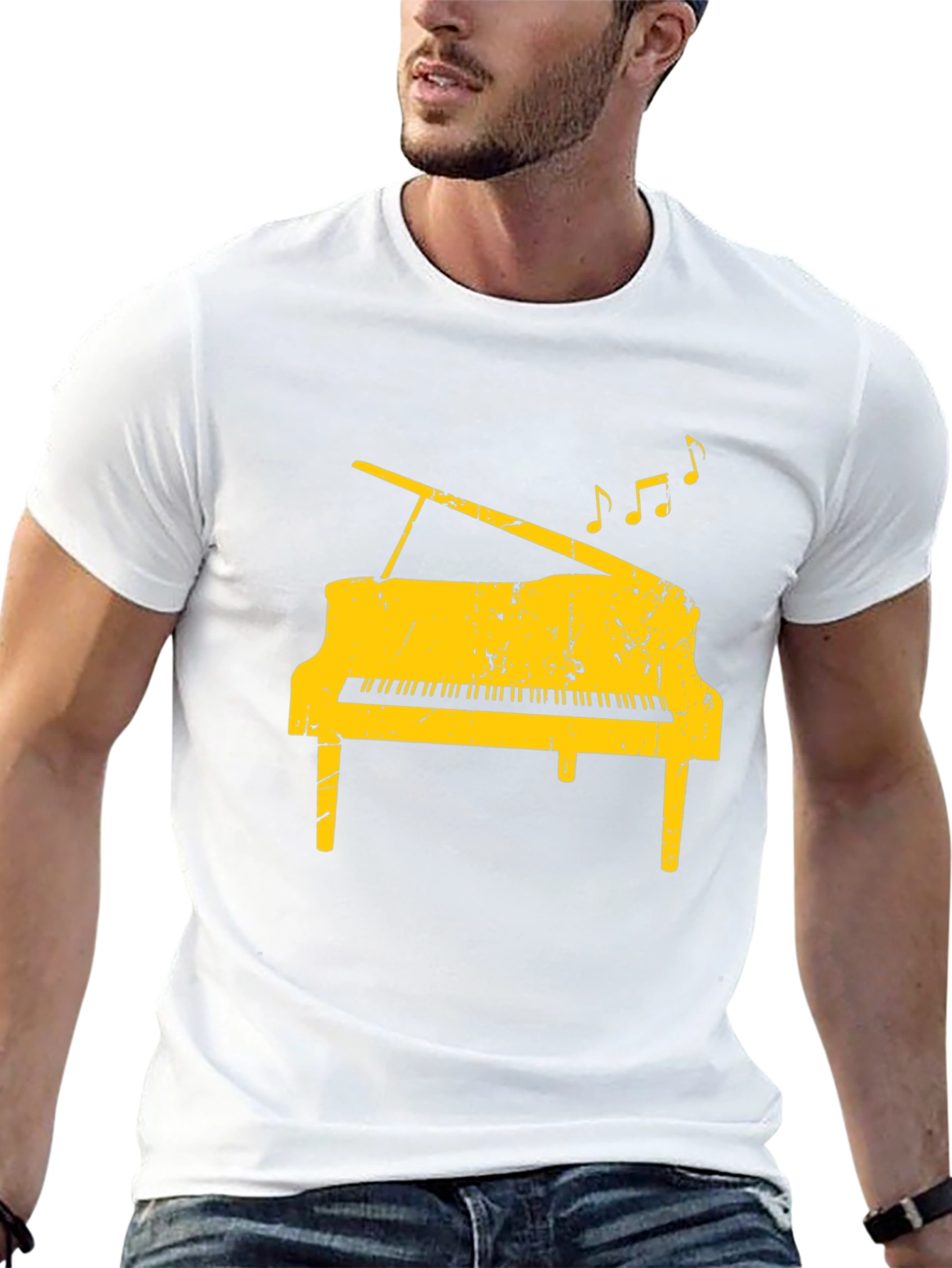 Piano Graphic T-Shirt - Music Lover Tee