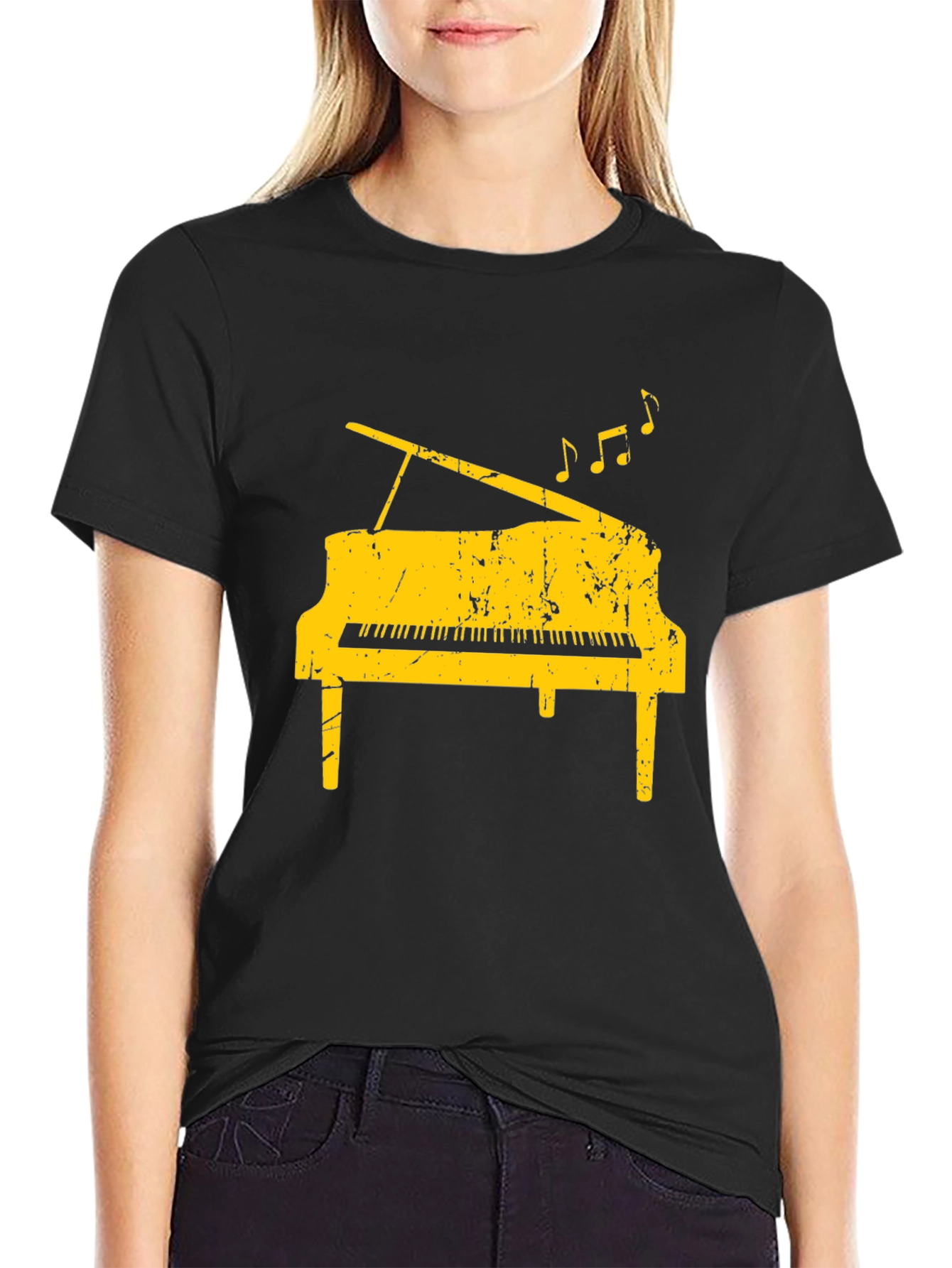 Piano Graphic T-Shirt - Music Lover Tee