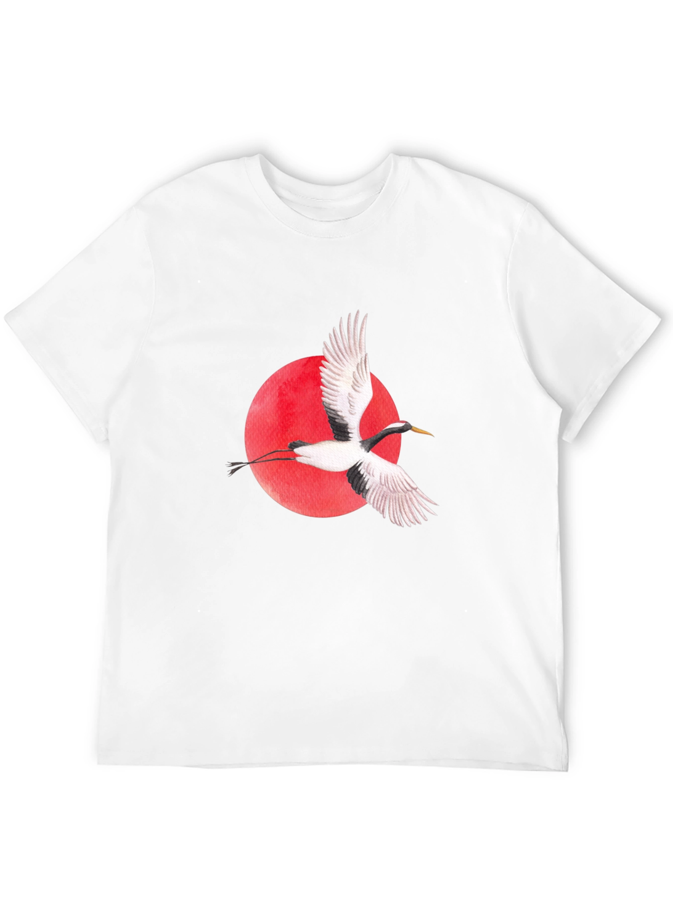Crane Graphic Black T-Shirt