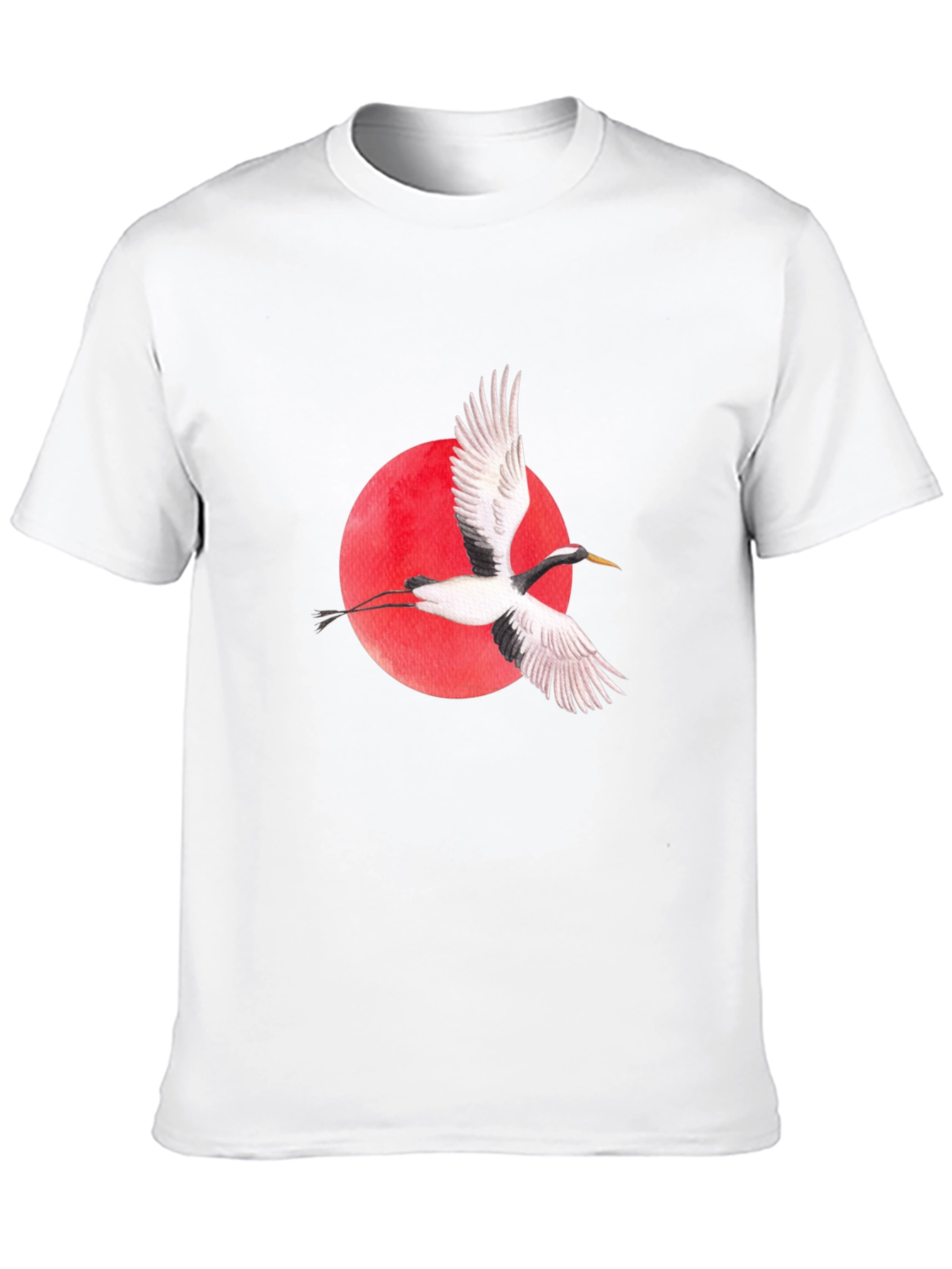 Crane Graphic Black T-Shirt
