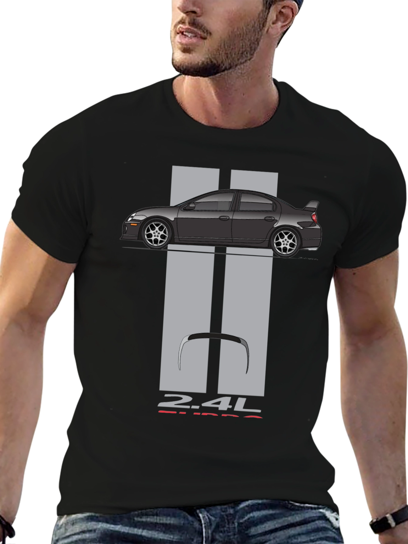 2.4L Turbo Car Graphic Tee - Automotive Enthusiast