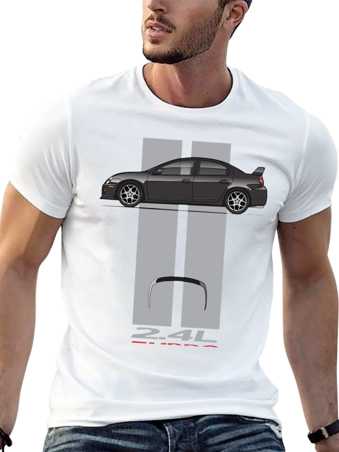 2.4L Turbo Car Graphic Tee - Automotive Enthusiast