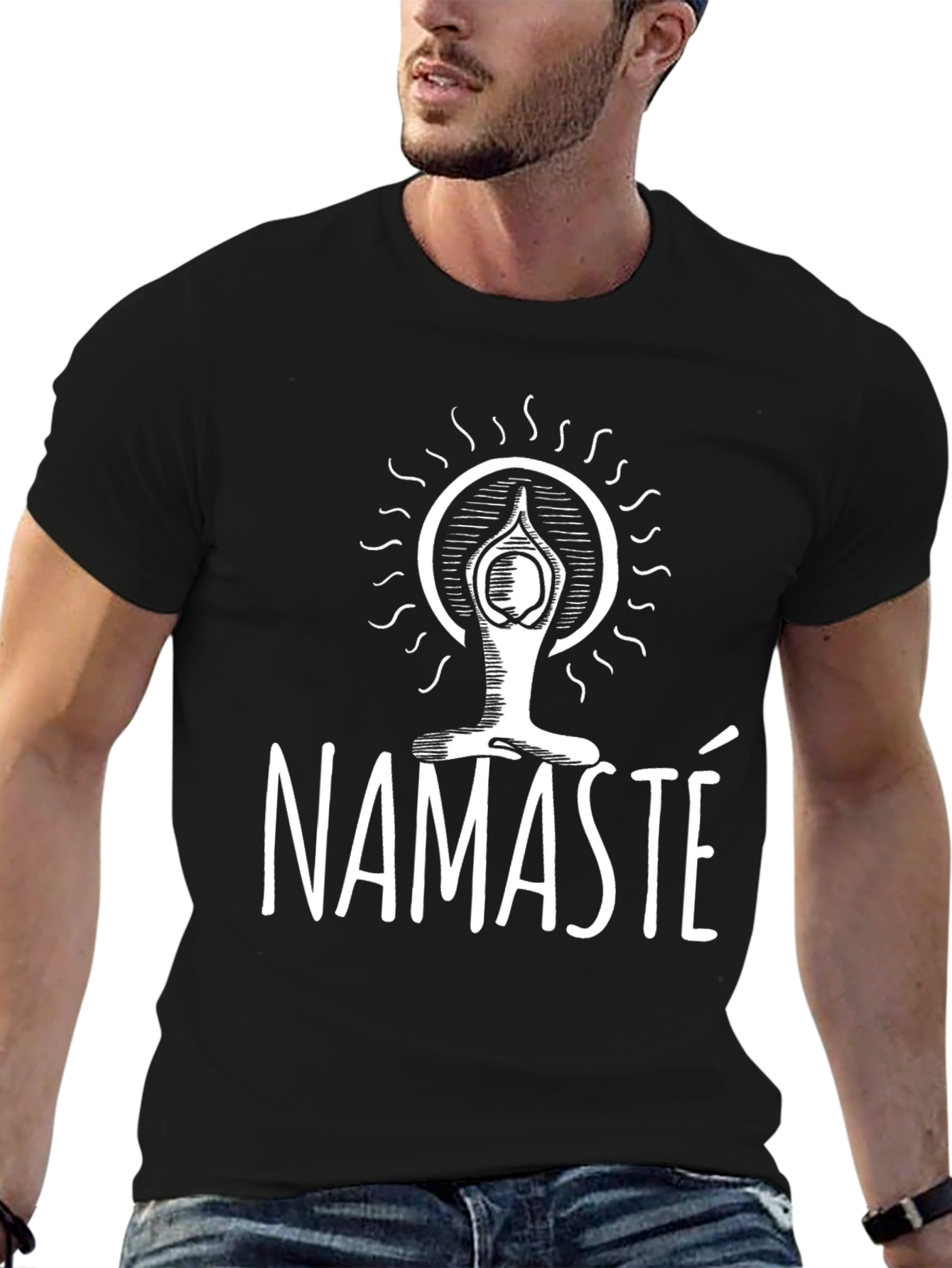 Namaste Yoga Meditation T-Shirt - Relaxed Fit