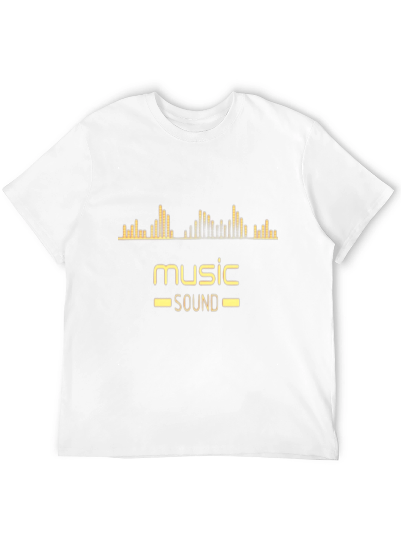 Music Sound Graphic Print Black T-Shirt