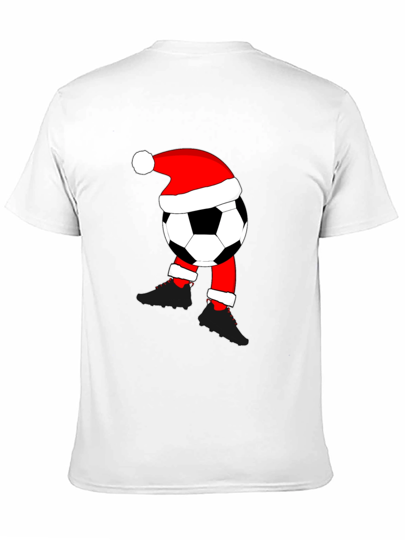 Soccer Ball Santa Hat Christmas T-Shirt